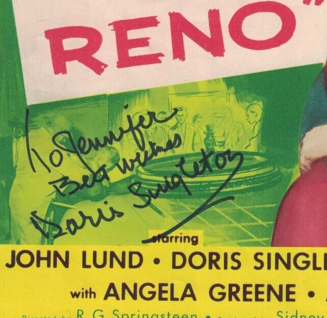 Doris Singleton — DORIS SINGLETON JSA Autographed Film Noir 11X14 Title Card FREE SHIP I Love Lucy, image 2