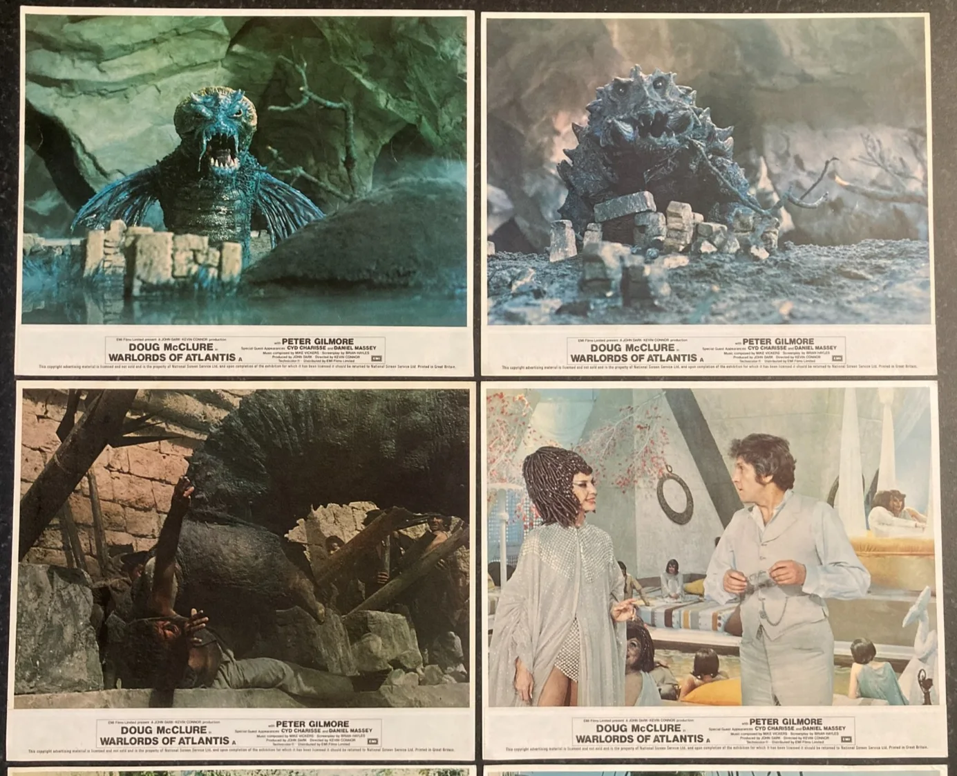 WARLORDS OF ATLANTIS 1978 Original Movie Lobby Cards 10x8 UK Sci-Fi Fantasy Rare, изображение 2