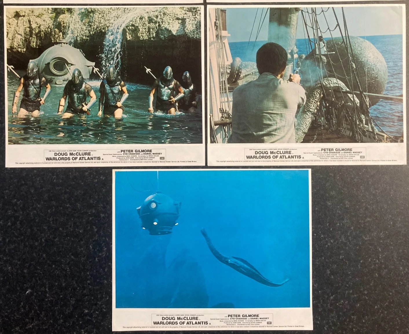 WARLORDS OF ATLANTIS 1978 Original Movie Lobby Cards 10x8 UK Sci-Fi Fantasy Rare, изображение 3