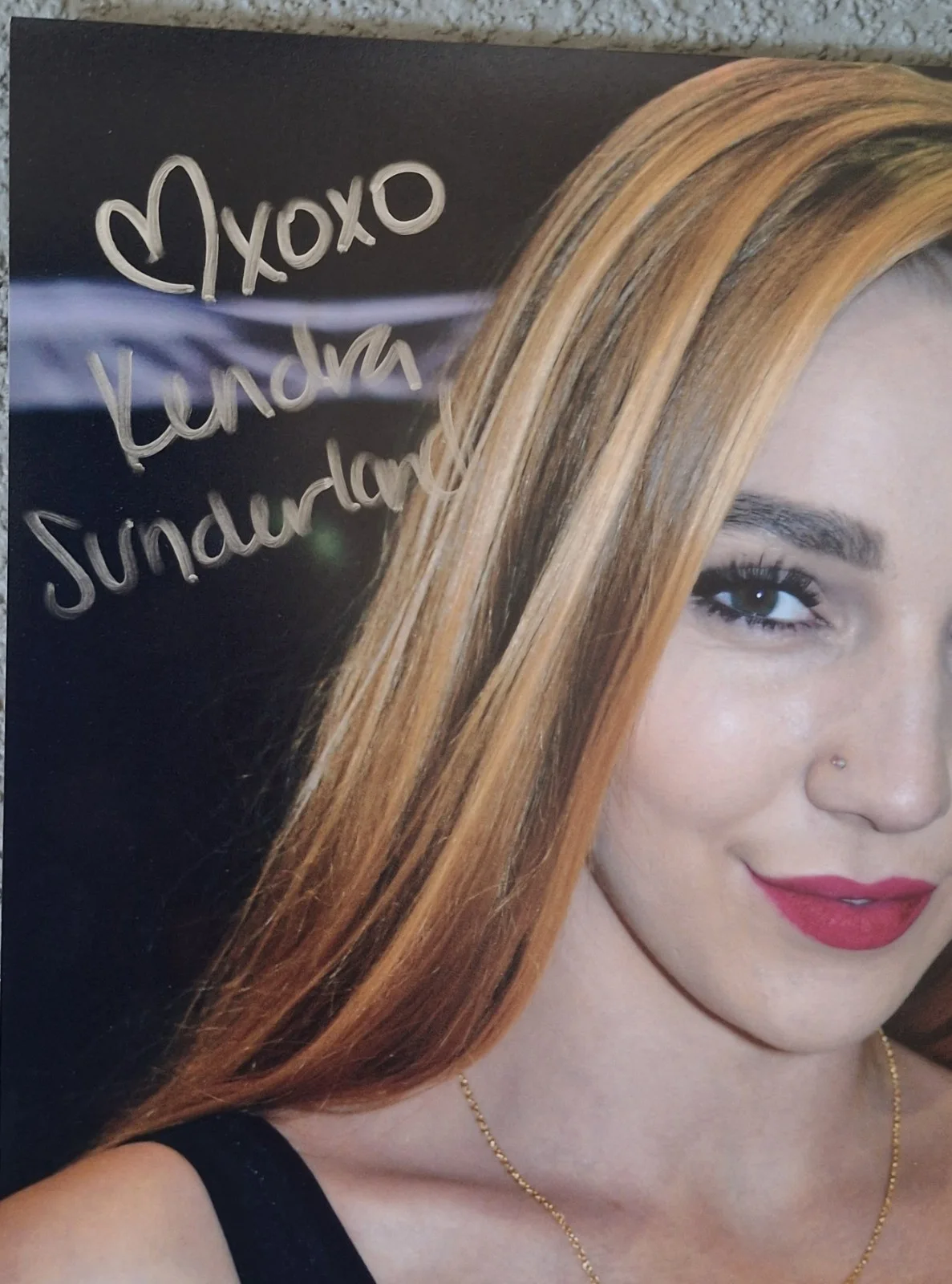 Kendra SUNDERLAND Signed 8x12" PHOTO #7- Impressive front end, image 2
