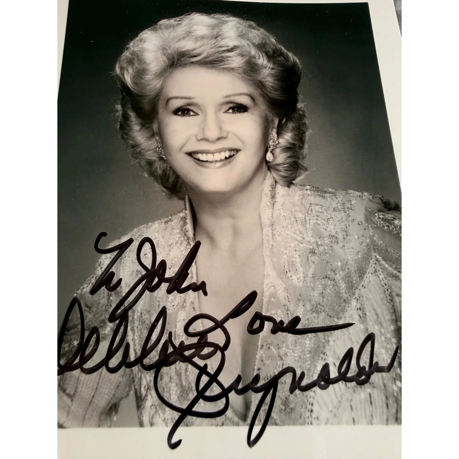 Debbie Reynolds Signed Autograph Vintage B&W 3.5x5 Glossy Photo To John Love, изображение 2