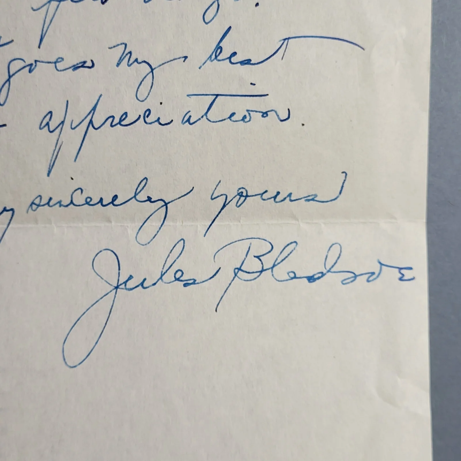Hand written & Signed Letter from Jules Bledsoe - Famous American Opera Signer, изображение 3
