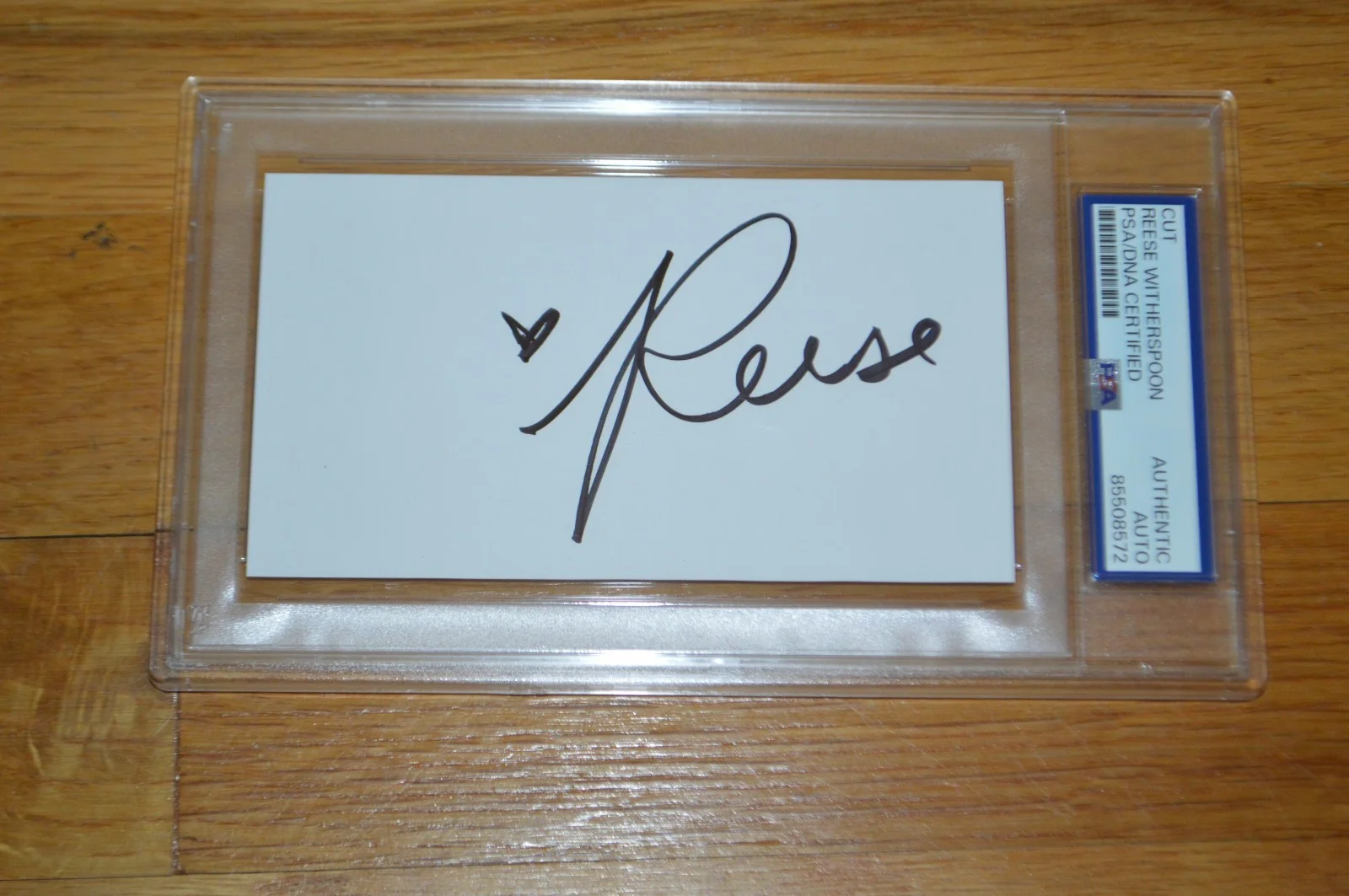 Reese Witherspoon — Reese Witherspoon Autographed 3x5" Cut with PSA Encapsulated COA, image 5