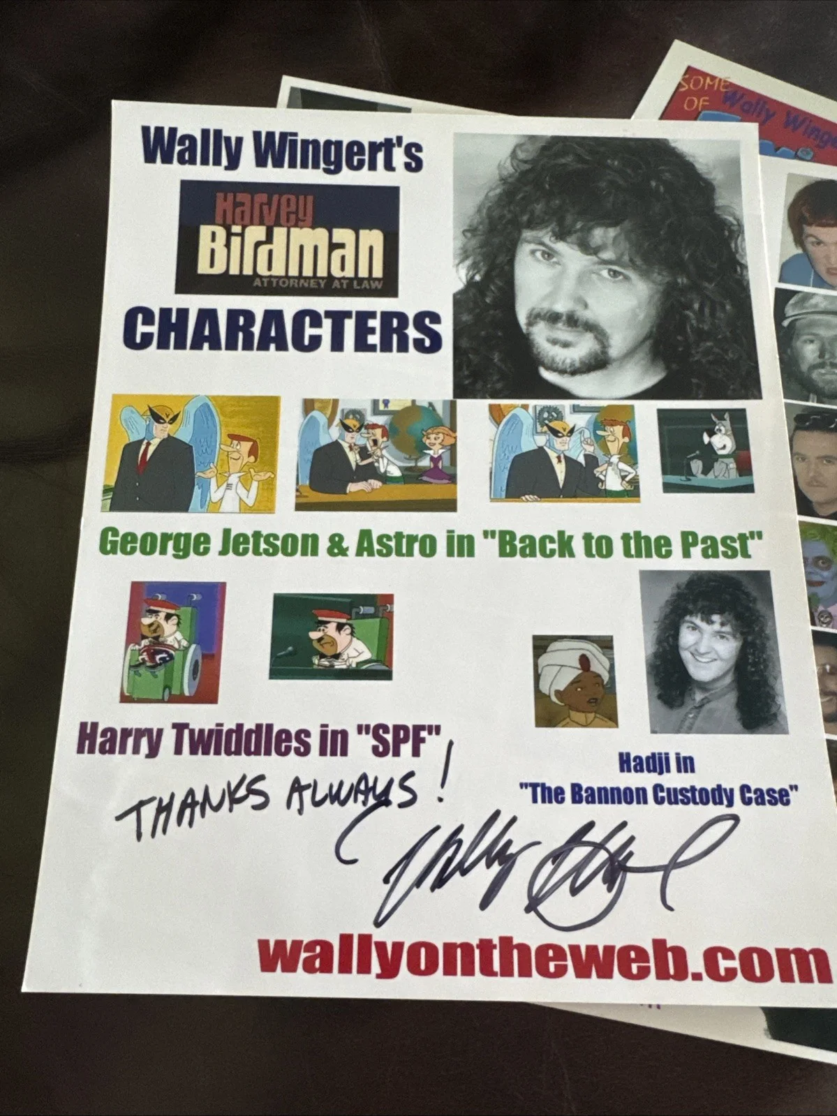 Wally Wingert Autograph Photo Signed Family Guy Rare Voice Actor, изображение 4