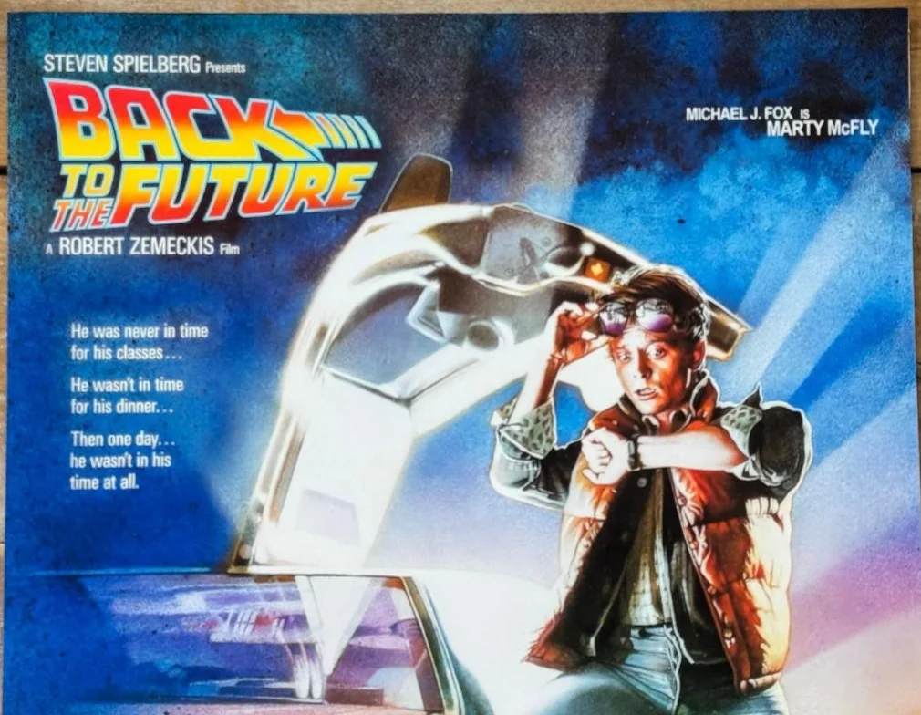 Michael J. Fox — MICHAEL J. FOX Signed Autograph 16x12 Back to the Future Custom Display JSA COA, image 3