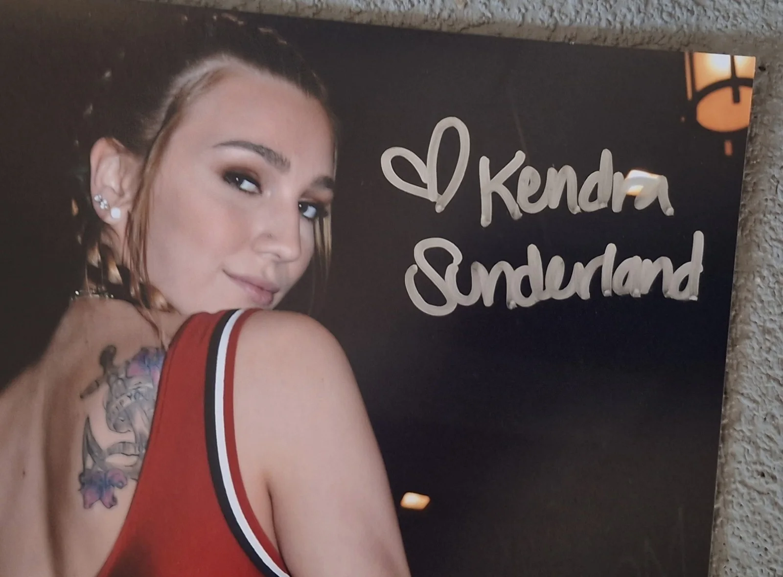 Kendra SUNDERLAND Signed 8x12" PHOTO #3 - Rear View, image 2