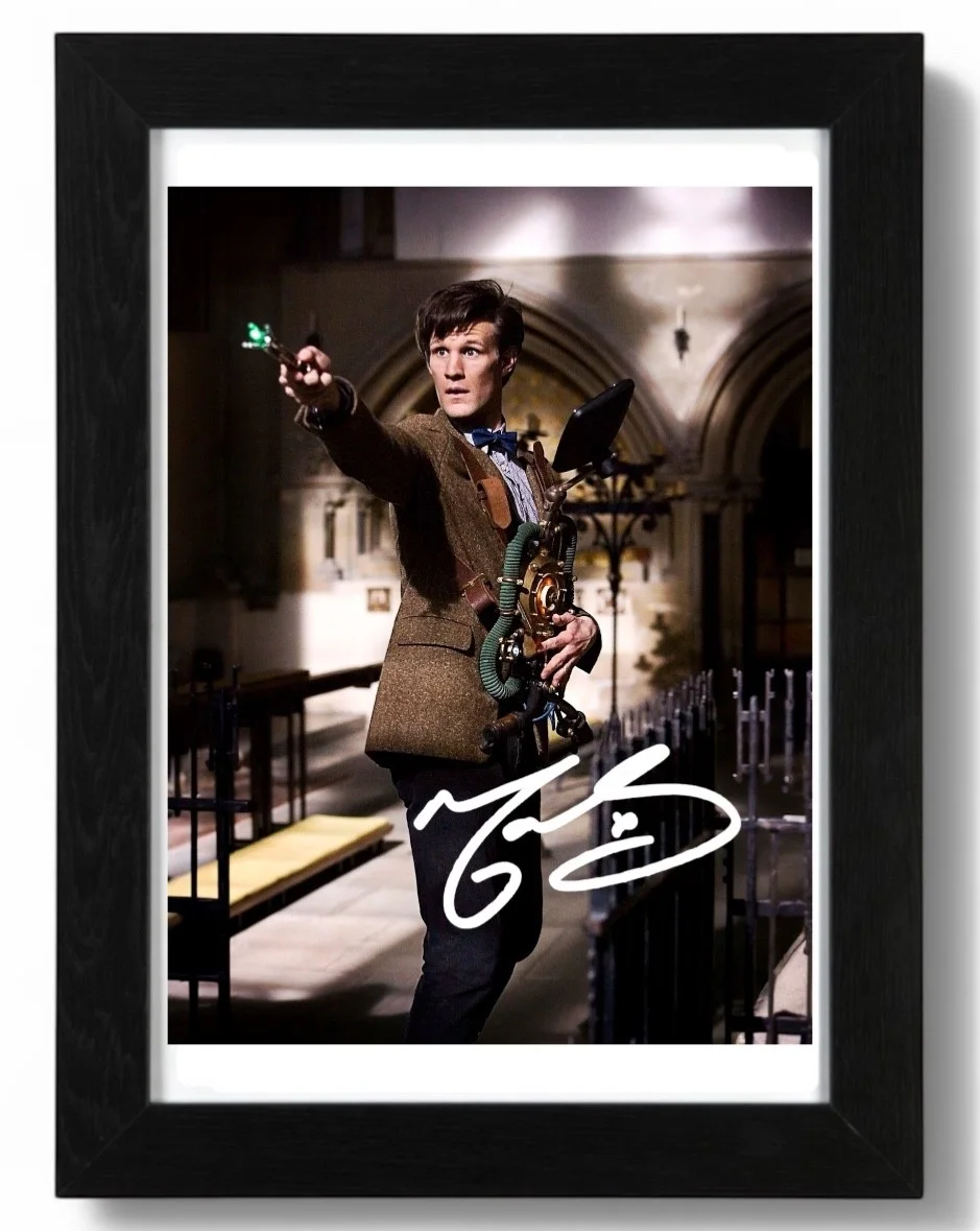 Matt Smith Signed Autograph PHOTO Pre Print 6x4/A4/ Framed Doctor Who, изображение 3