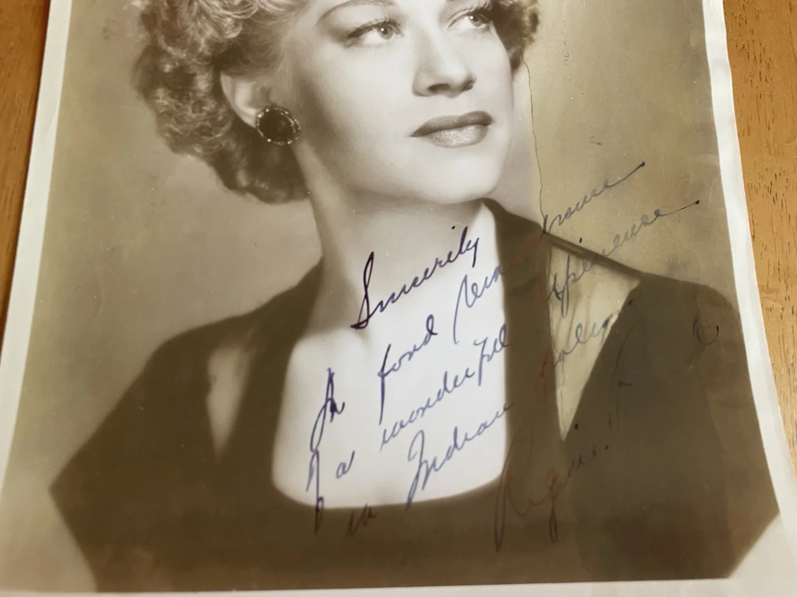 Opera Soprano Regina Resnik Autograph Photo To Symphony Manage, изображение 4