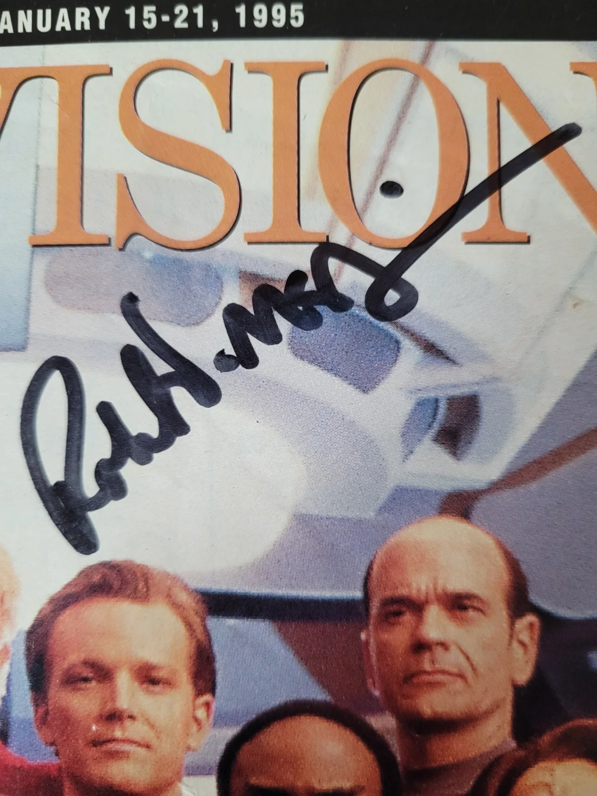 Robert Duncan McNeill Autographed Local TV Guide, Star Trek Voyager, 1995, изображение 2