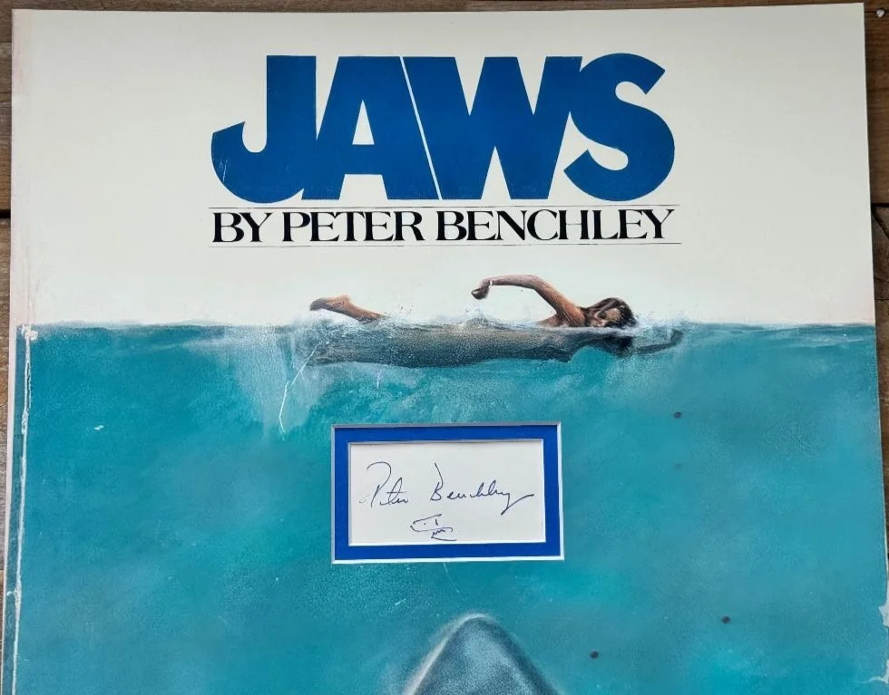 Peter Bechley — PETER BENCHLEY Signed Autographed 16x12 JAWS Custom Display JSA COA Spielberg, image 3