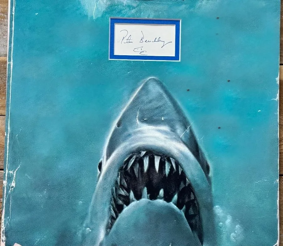 Peter Bechley — PETER BENCHLEY Signed Autographed 16x12 JAWS Custom Display JSA COA Spielberg, image 4