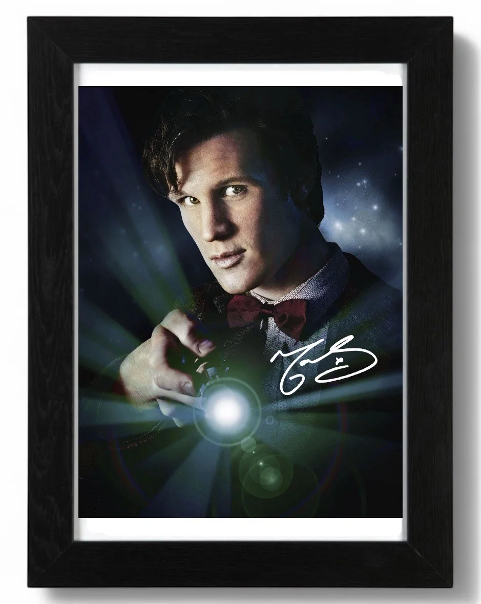 Matt Smith Signed Autograph PHOTO Pre Print 6x4/A4/ Framed Doctor Who, image 2