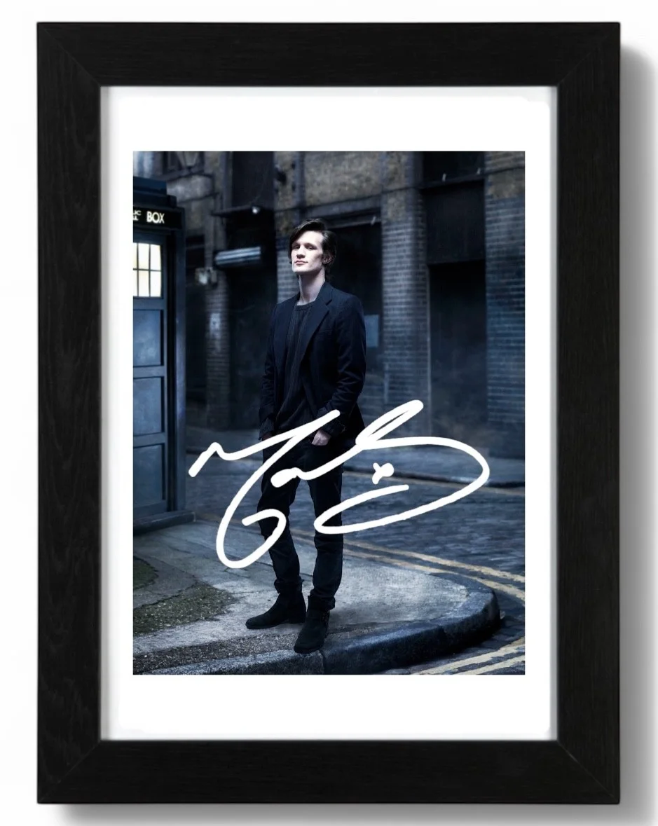 Matt Smith Signed Autograph PHOTO Pre Print 6x4/A4/ Framed Doctor Who, изображение 3