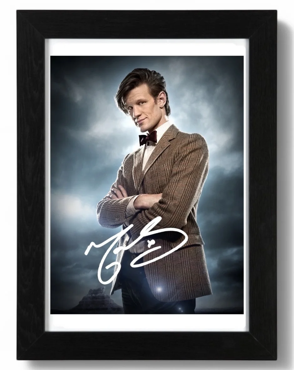 Matt Smith Signed Autograph PHOTO Pre Print 6x4/A4/ Framed Doctor Who, изображение 3