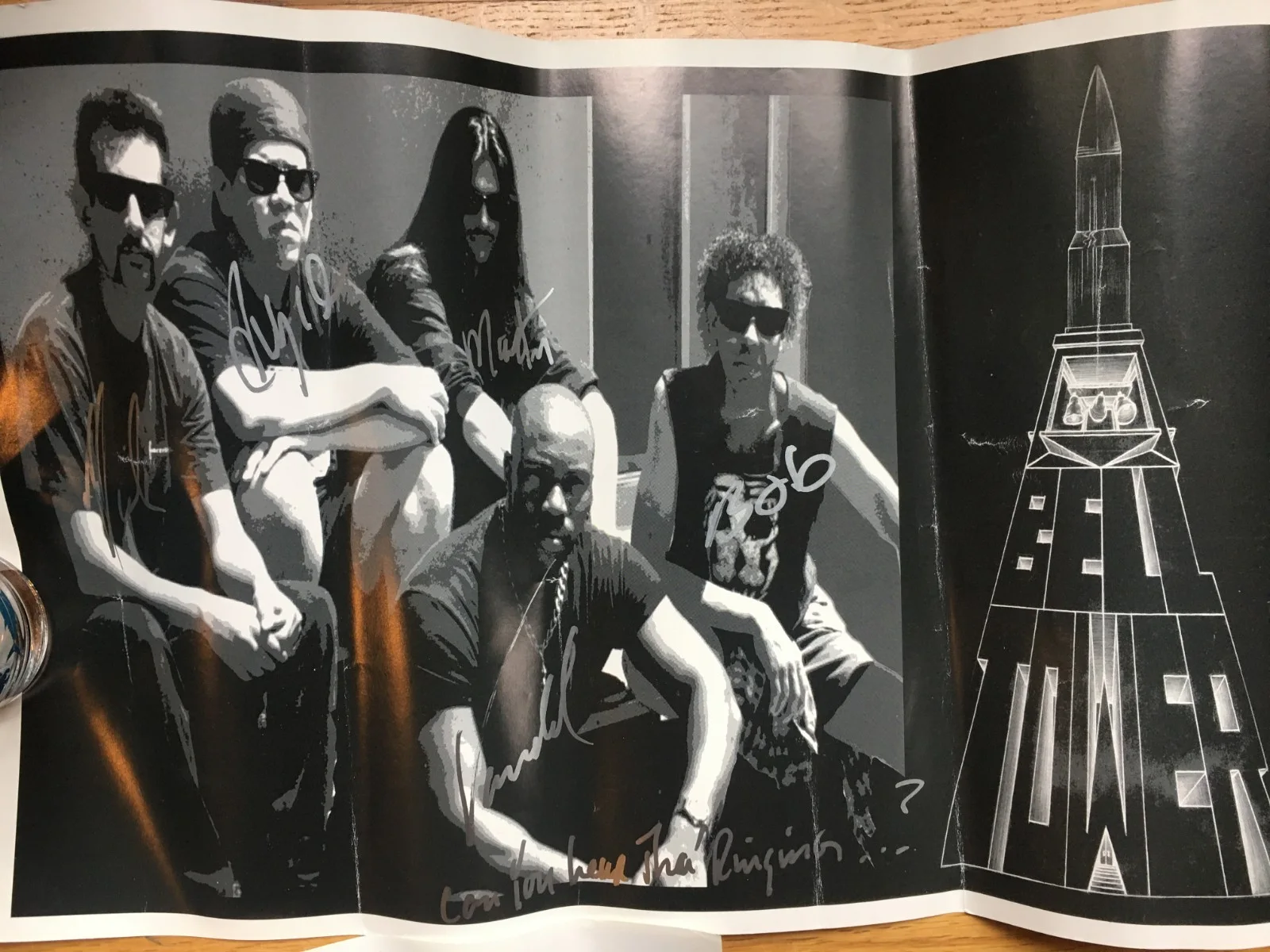 Belltower Signed Poster LOT of 3 Band Rock Heavy Metal Autograph, изображение 2