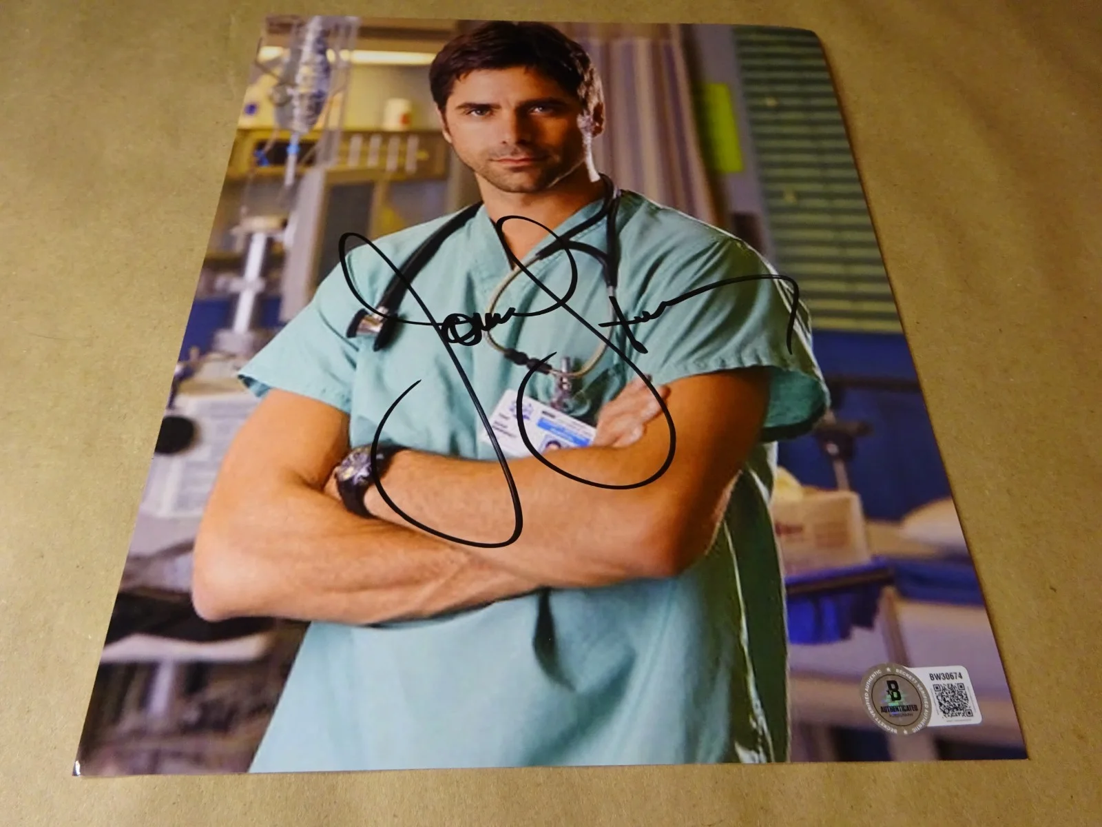 John Stamos — Signed John Stamos Autographed 8"x10" Photo ER Dr. Tony Gates Beckett BAS COA, image 2
