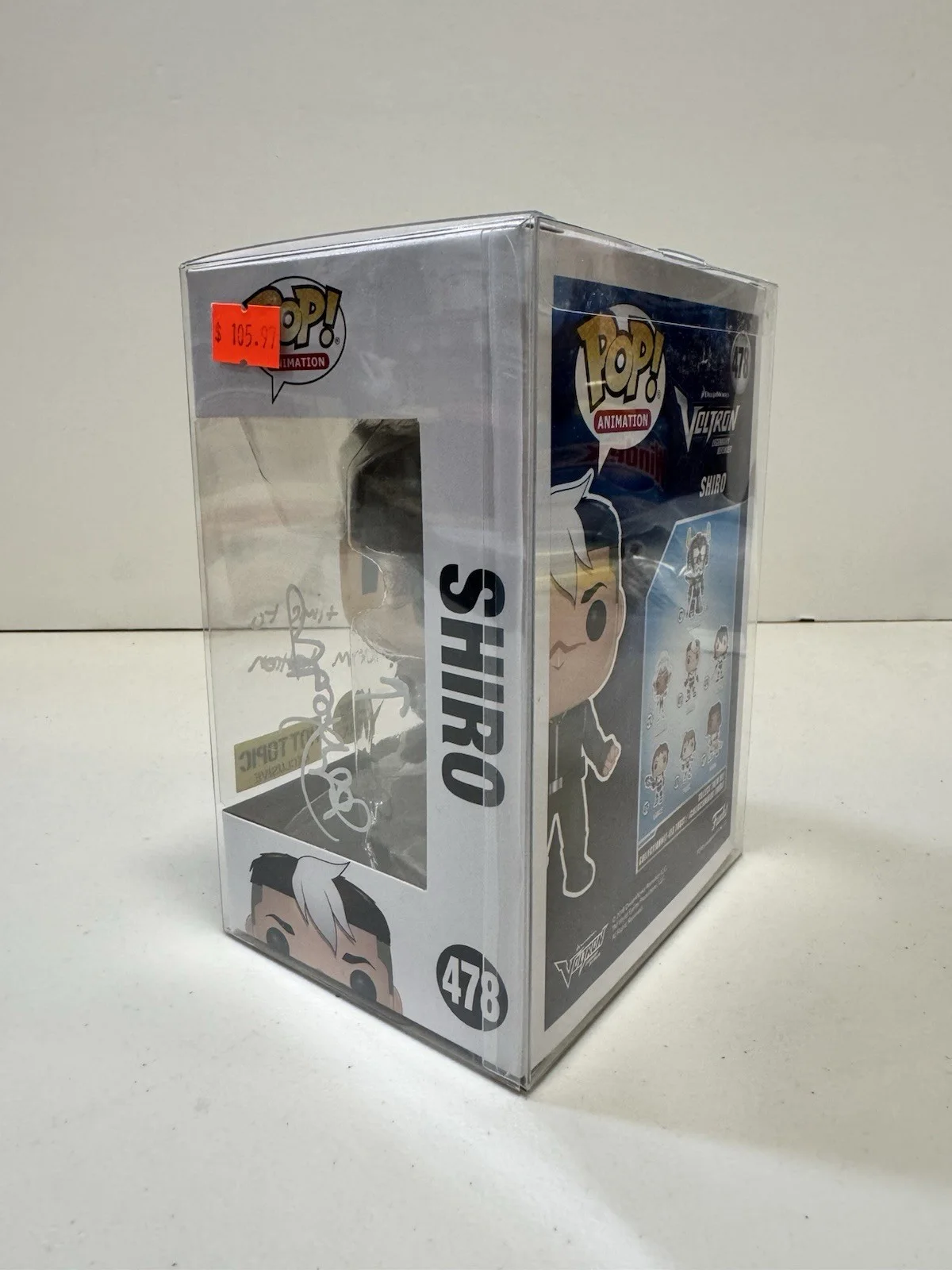 Josh Keaton — Funko Pop Voltron Shiro 478 Hot Topic Exclusive Signed By Josh Keaton NEW, изображение 3