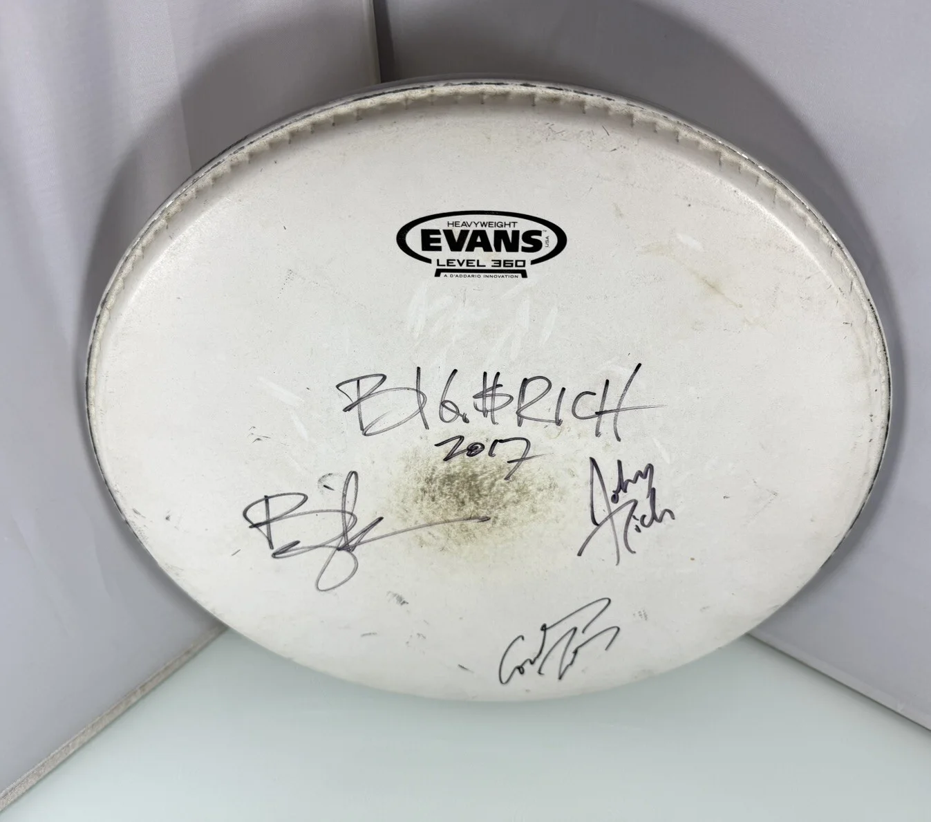Autographed Big & Rich 2017 Big Kenny & John Rich Signed Evans Drum Head - 14”, изображение 2