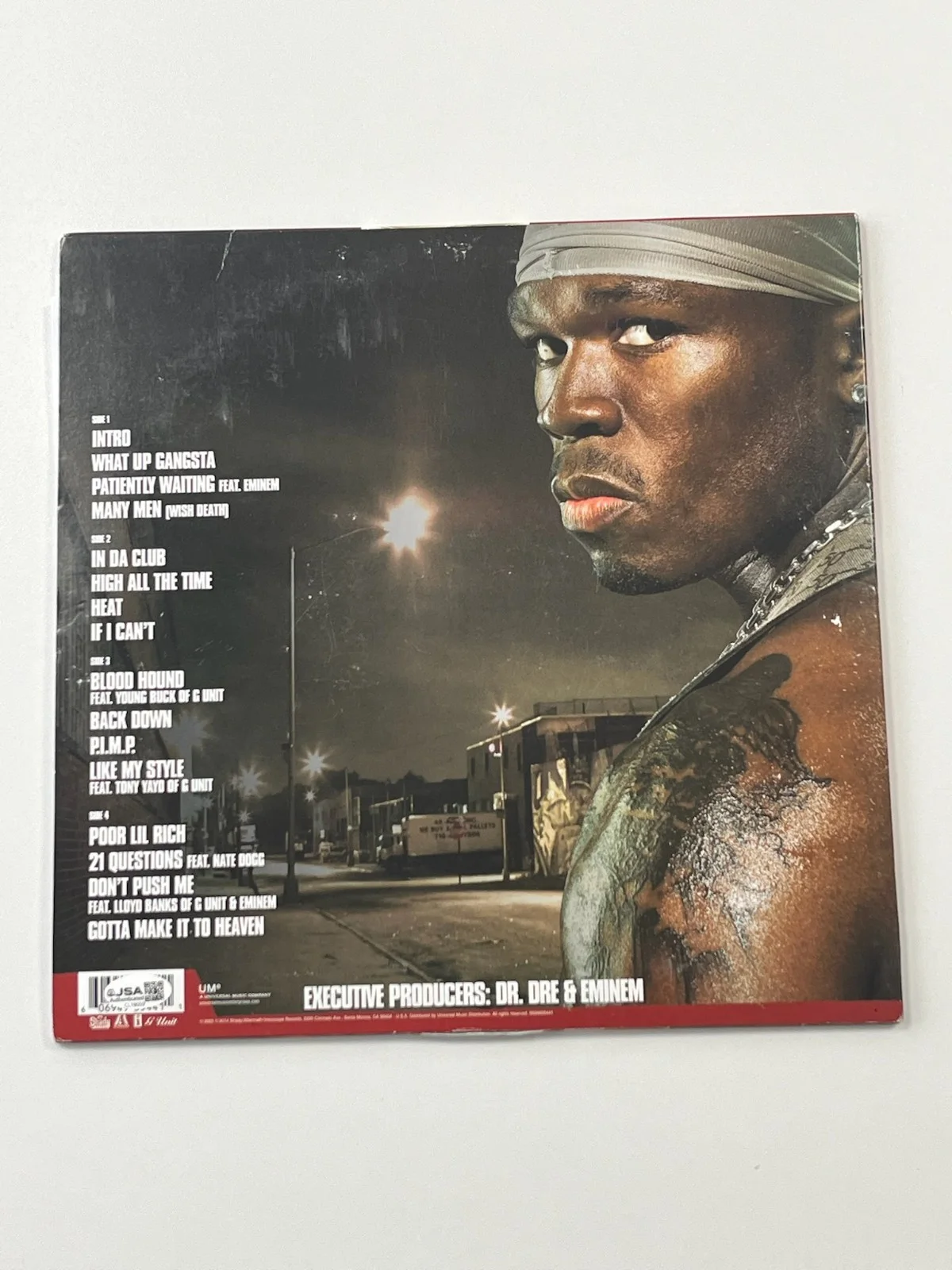 50 Cent Signed Get Rich Or Die Tryin Vinyl Album Rap Legend JSA COA, изображение 4