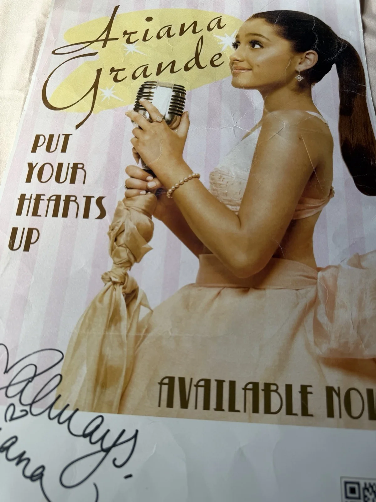 Ariana Grande Put Your Hearts Up Signed Original Music Poster Autographed, изображение 2