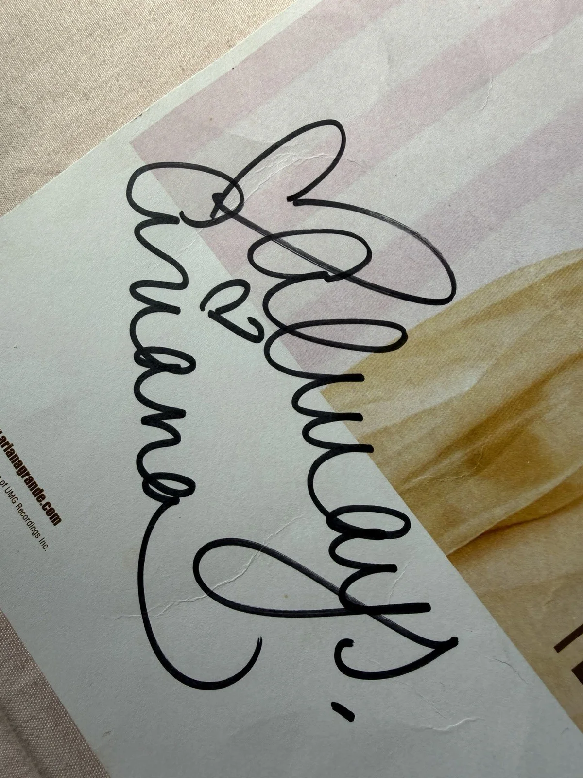 Ariana Grande Put Your Hearts Up Signed Original Music Poster Autographed, изображение 3