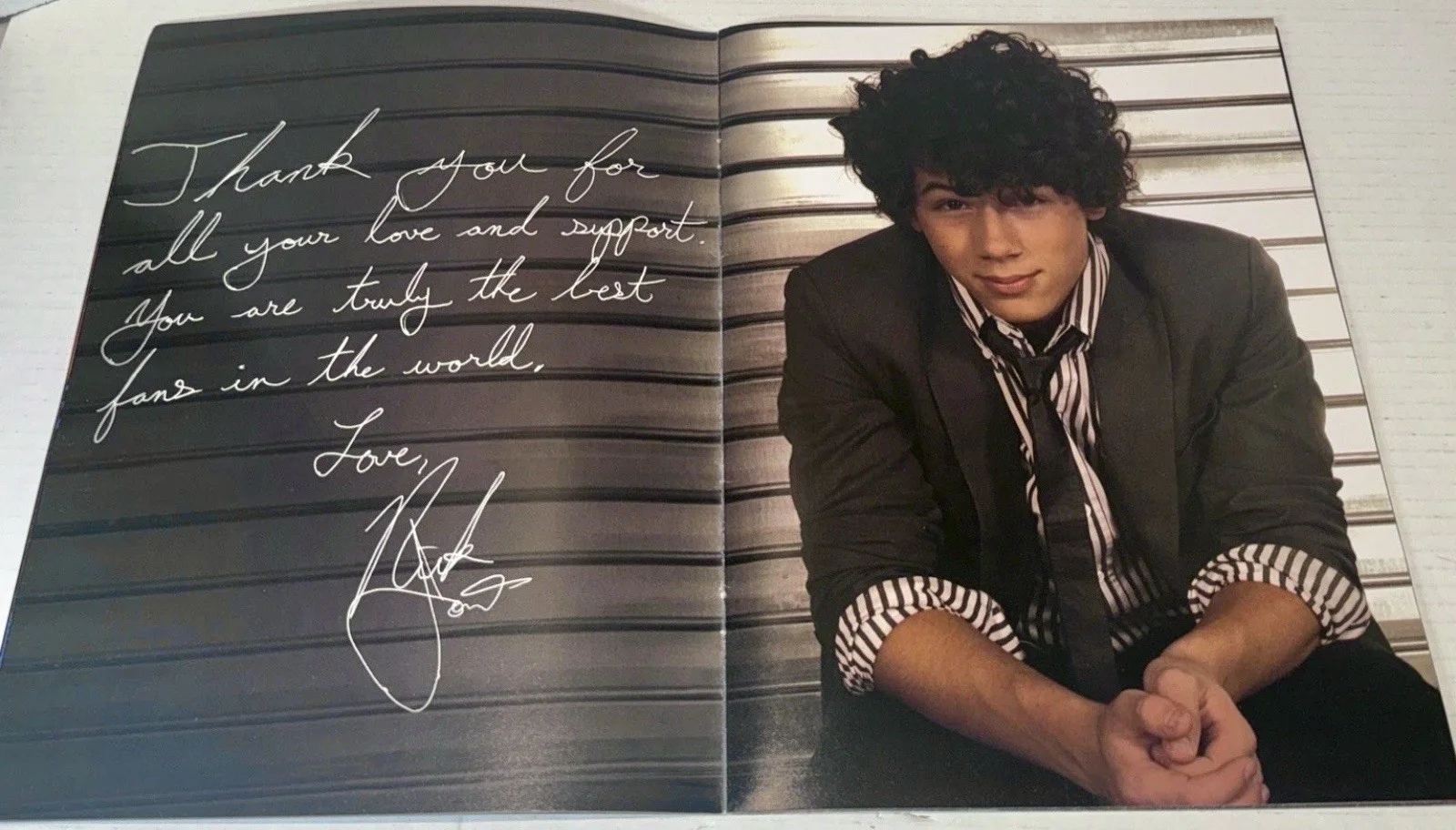 Joe Jonas, Kevin Jonas, Nick Jonas — JONAS BROTHERS SIGNED 2008 WORLD TOUR PROGRAM BOOK. (NEL1154)., image 4