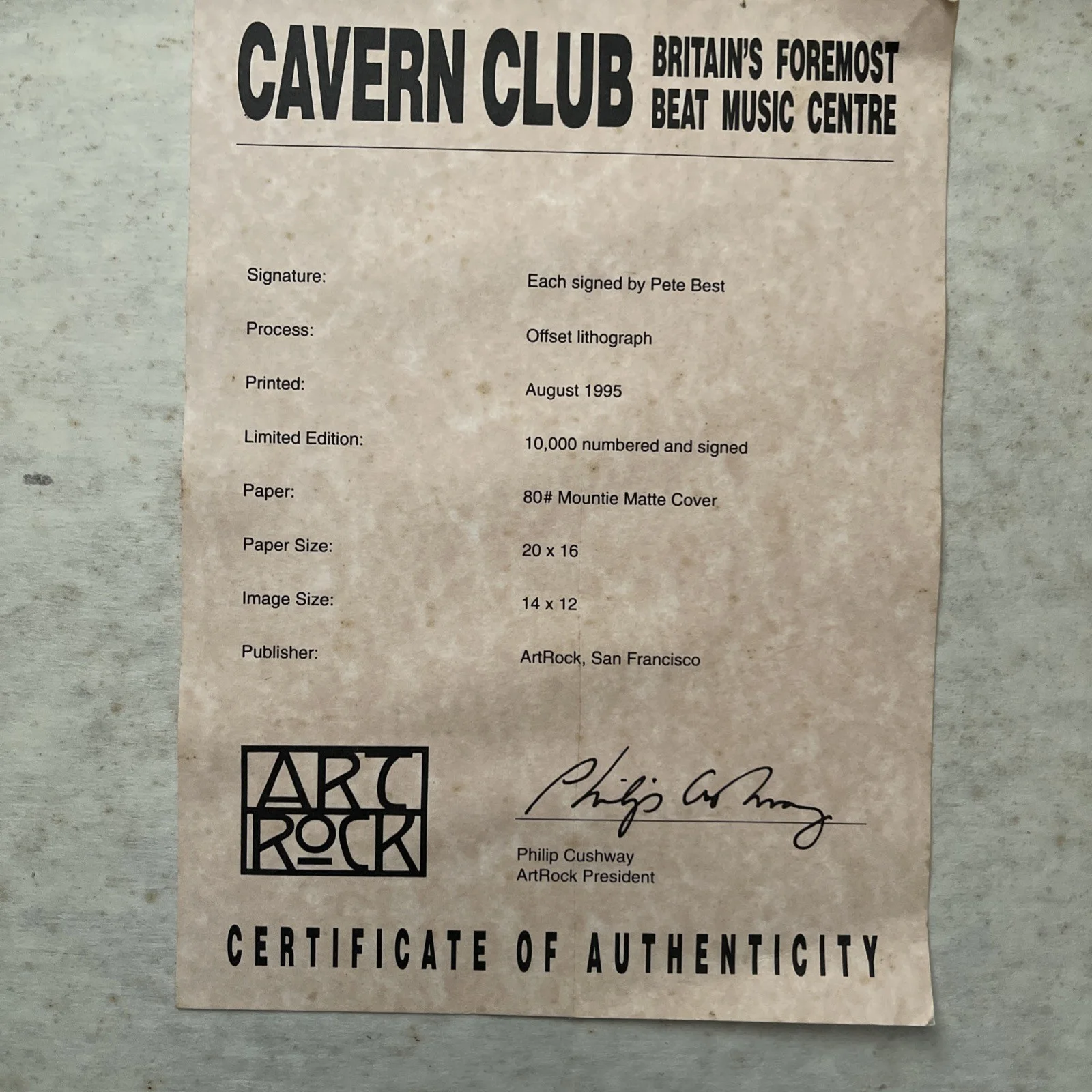 Pete Best Signed Photo (PSA) The Beatles Original Drummer circa 1962 Cavern Club, image 2