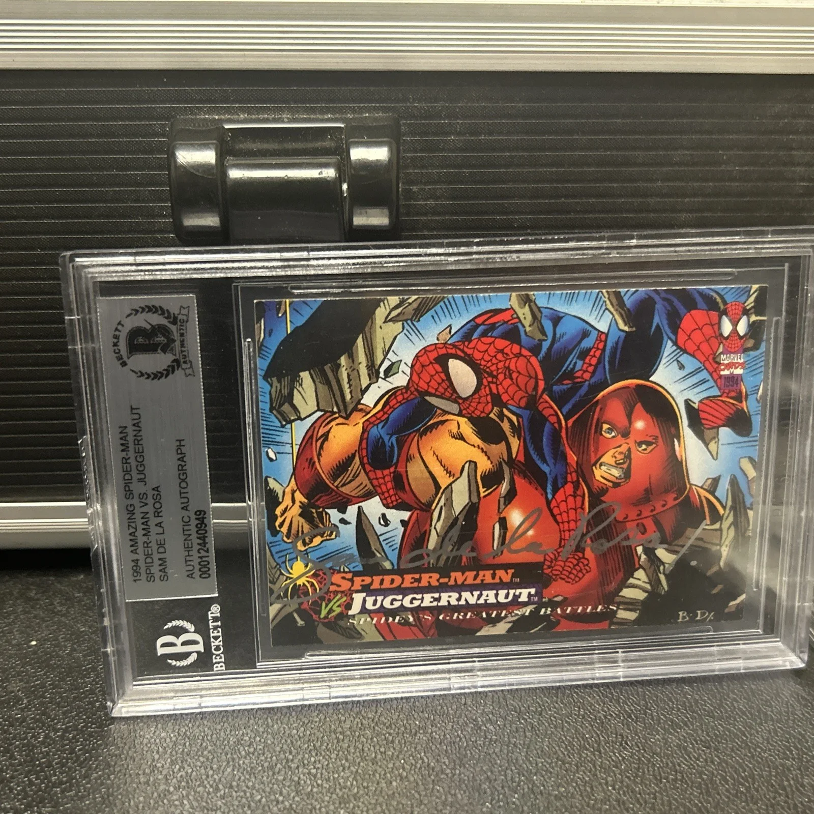 Sam De La Rosa — Sam De La Rosa Autographed Signed 1994 amazing Spiderman Card Beckett authentic, image 3