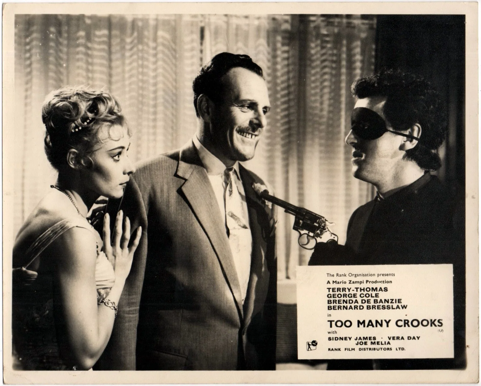 TOO MANY CROOKS 1959 Terry-Thomas, George Cole, Sidney James 5 10x8 LOBBY CARDS, изображение 2