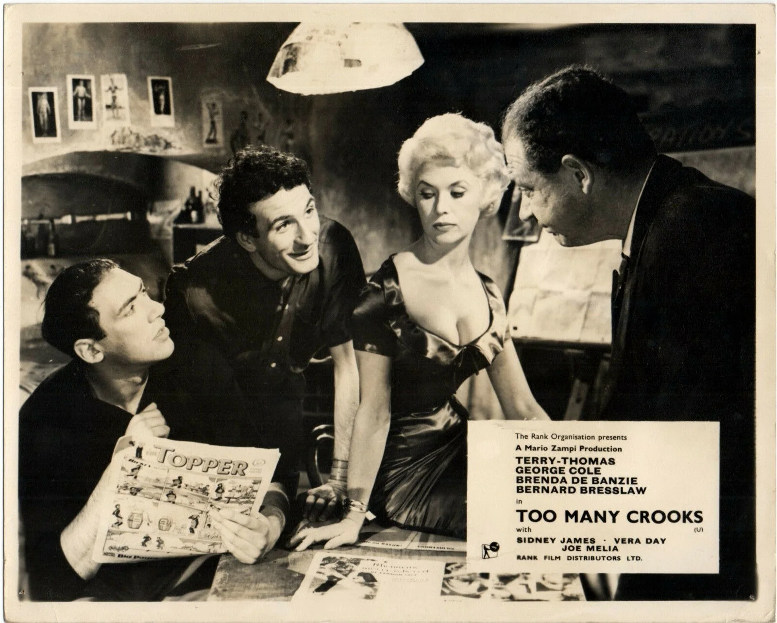 TOO MANY CROOKS 1959 Terry-Thomas, George Cole, Sidney James 5 10x8 LOBBY CARDS, изображение 5