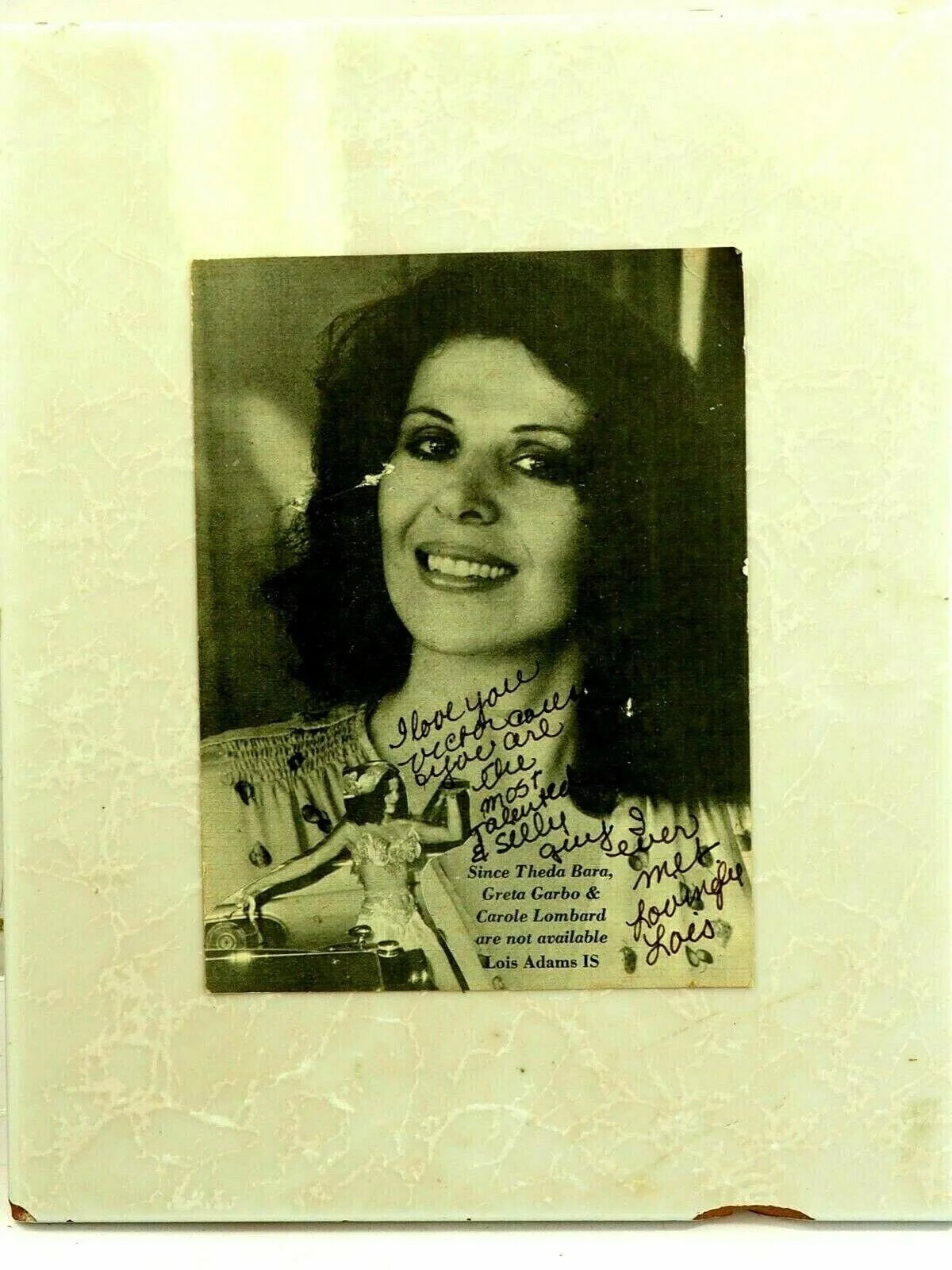 Lois Adams — Lois Adams BellyDancer Autographed Photo mounted on Ceramic Tile 8x10, изображение 2