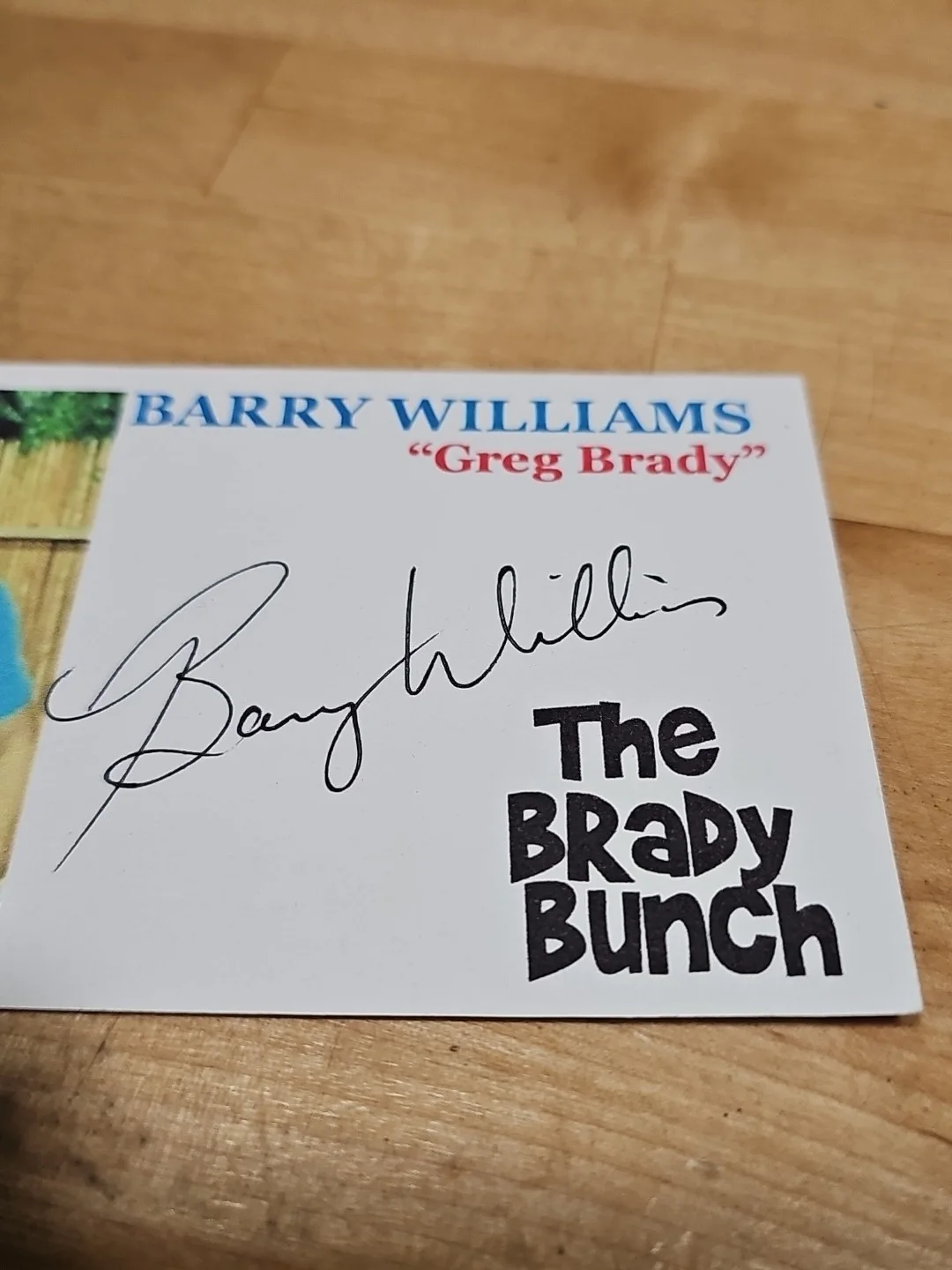 Barry Williams — Barry Williams Autographed Signed 3x5 Index Card The Brady Bunch, image 2