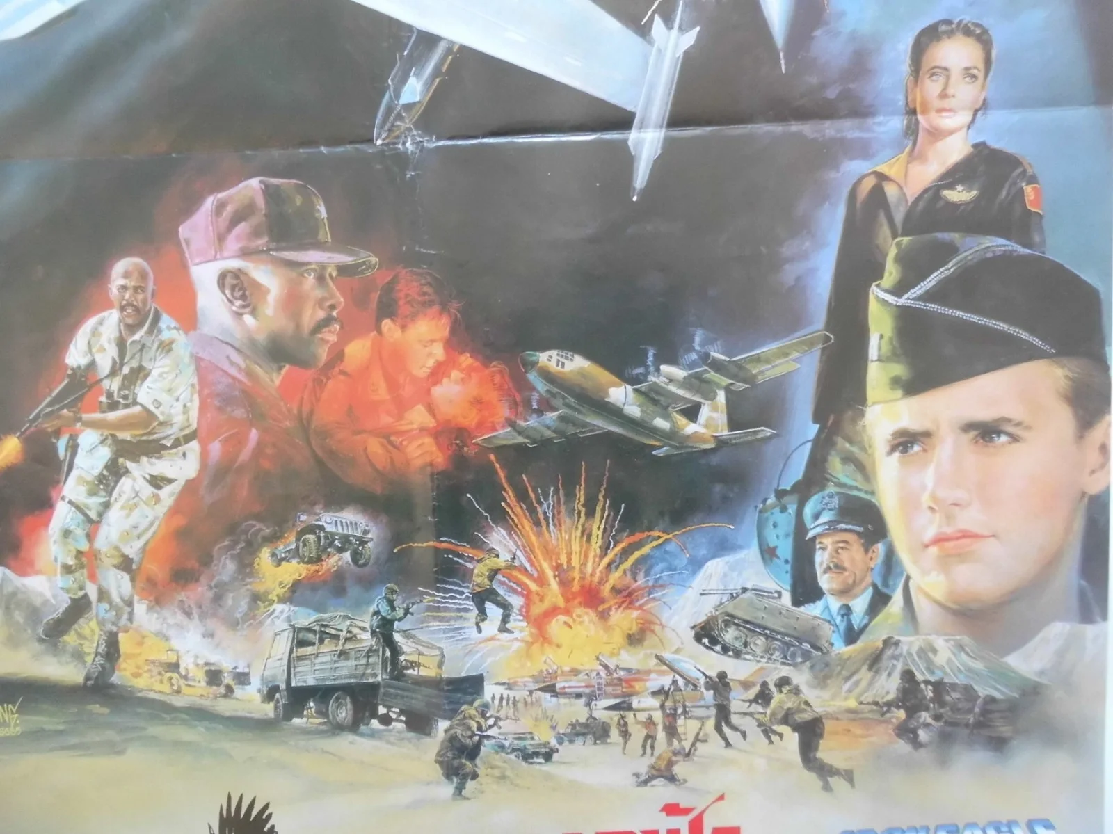 IRON EAGLE 2 (1988) rare Thai poster LOUIS GOSSETT JR, SUPERB ARTWORK, изображение 2
