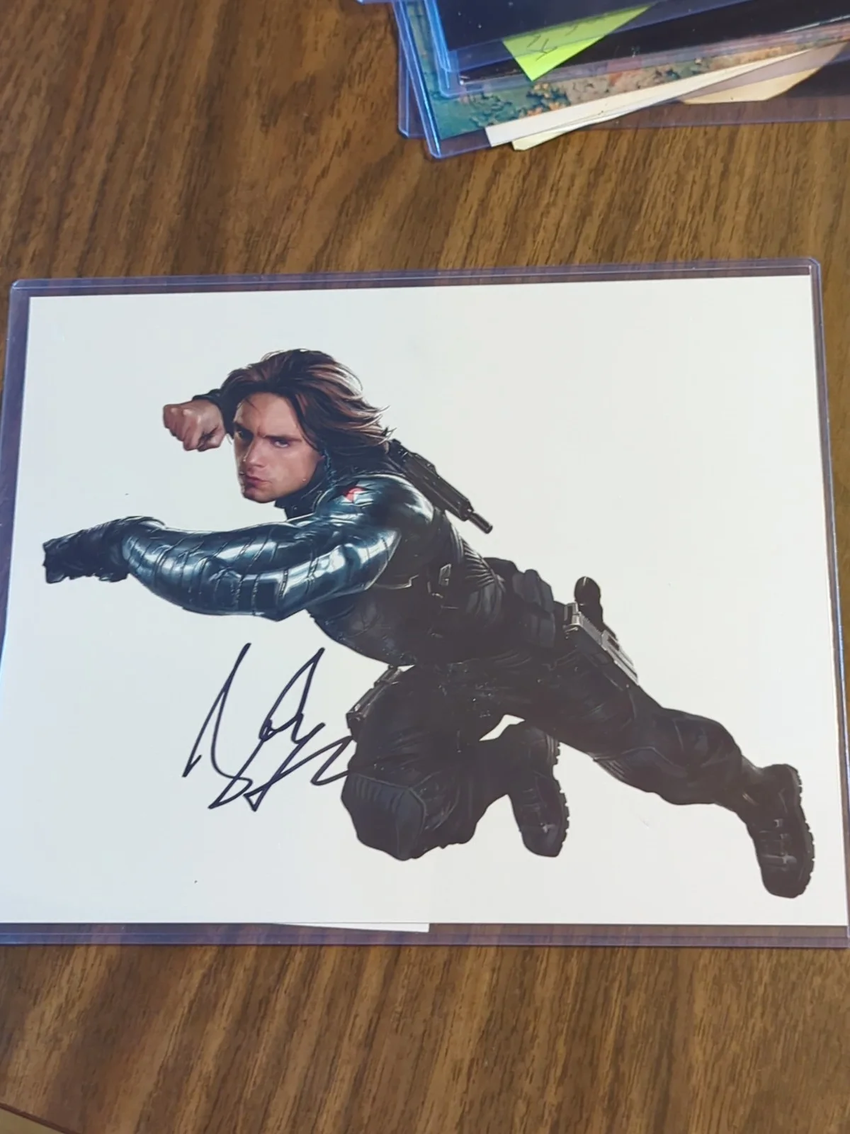 Sebastian Stan As Bucky Barnes Autograph Photo 8x10 Marvel Avengers, image 2