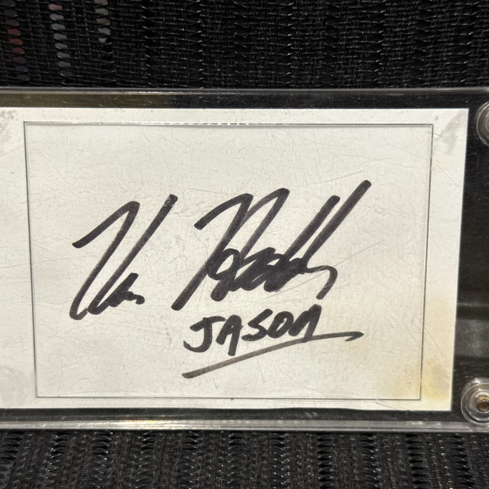Jason X Kane Hodder Signed Piece Of Straight Jacket, image 4