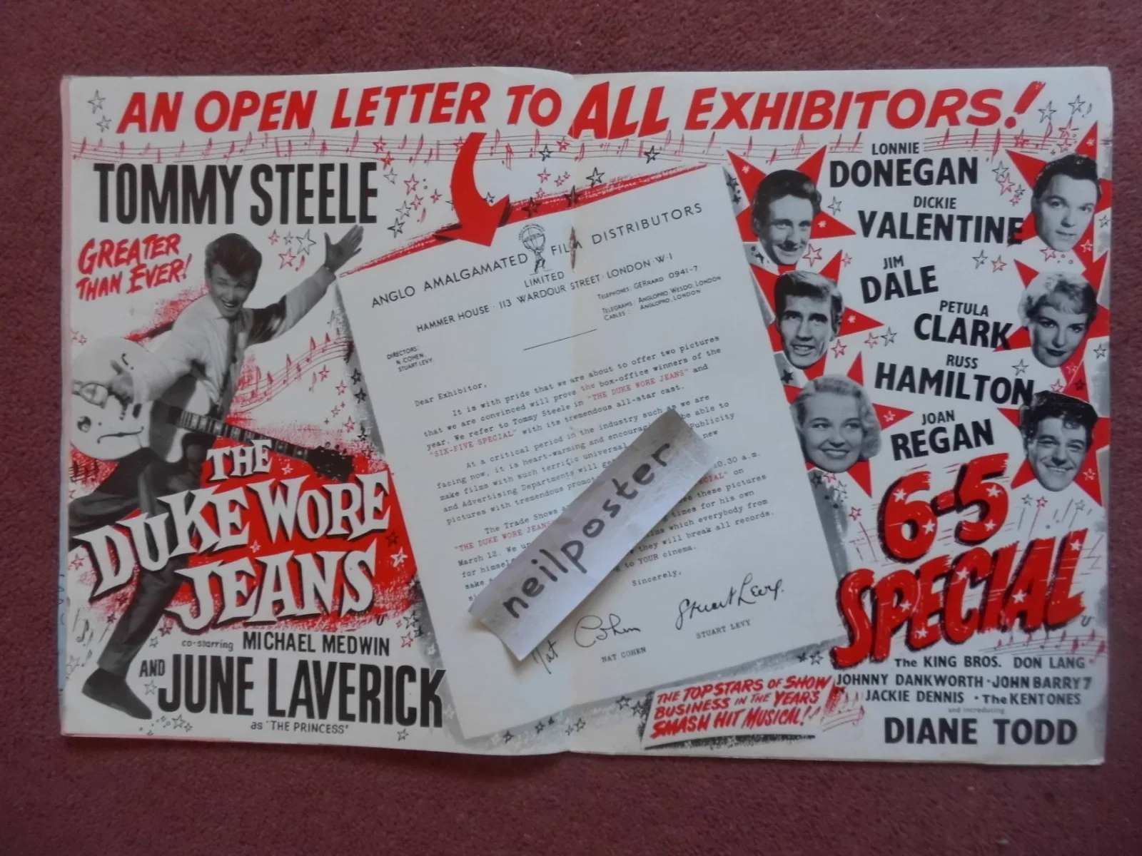 ANITA EKBERG, MARTHA HYER, TOMMY STEELE in 1958 in UK trade mag DAILY CINEMA, изображение 2