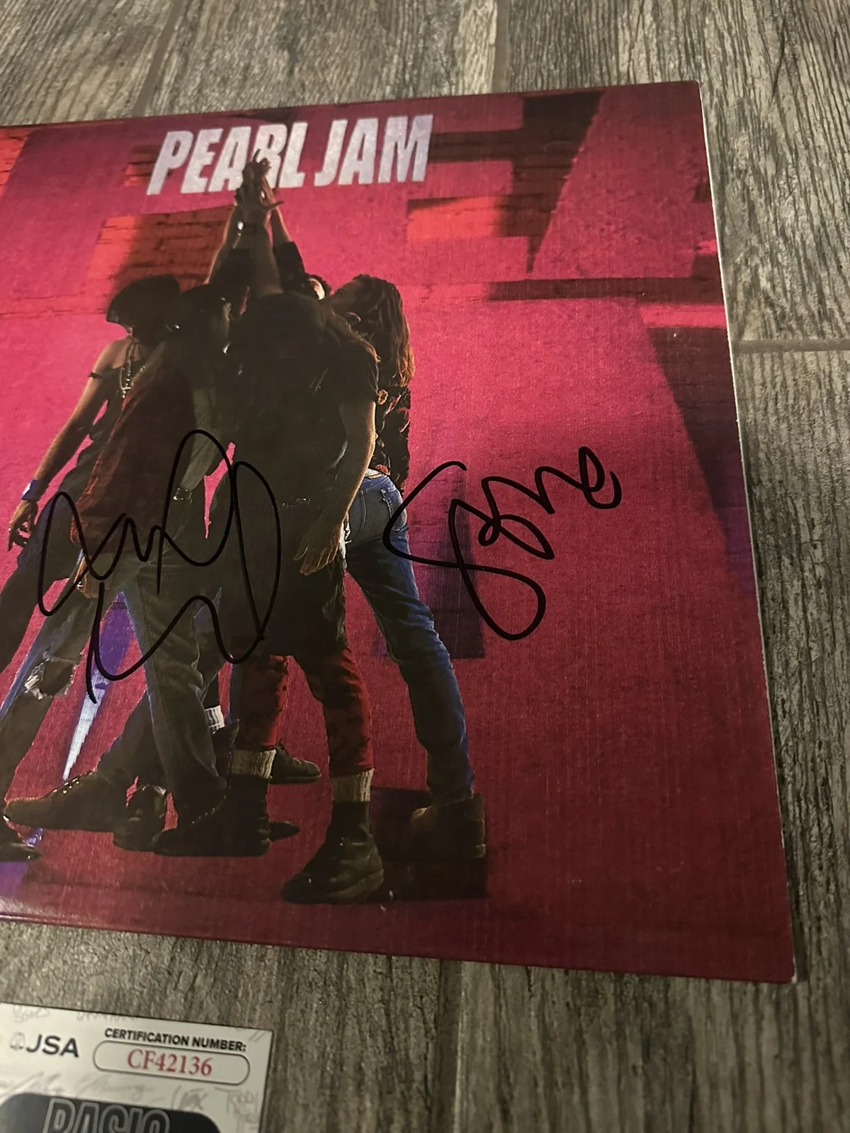 PEARL JAM SIGNED VINYL RECORD JSA COA AUTOGRAPHED MIKE MCCREADY STONE GOSSARD 2X, image 4