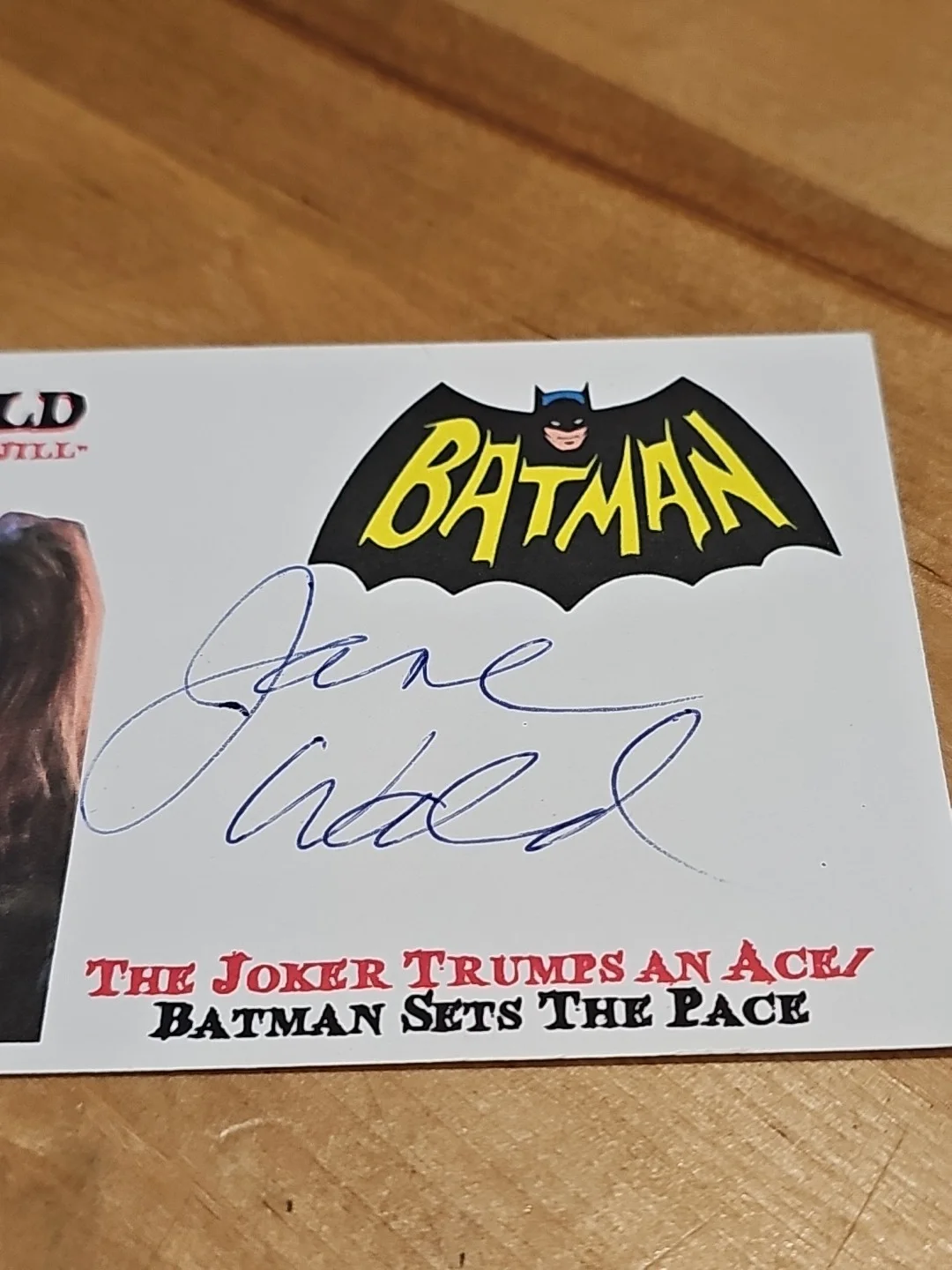 "BATMAN" JANE WALD "BATMAN SETS THE PACE" "JILL" AUTOGRAPHED 3X5 INDEX CARD, изображение 3