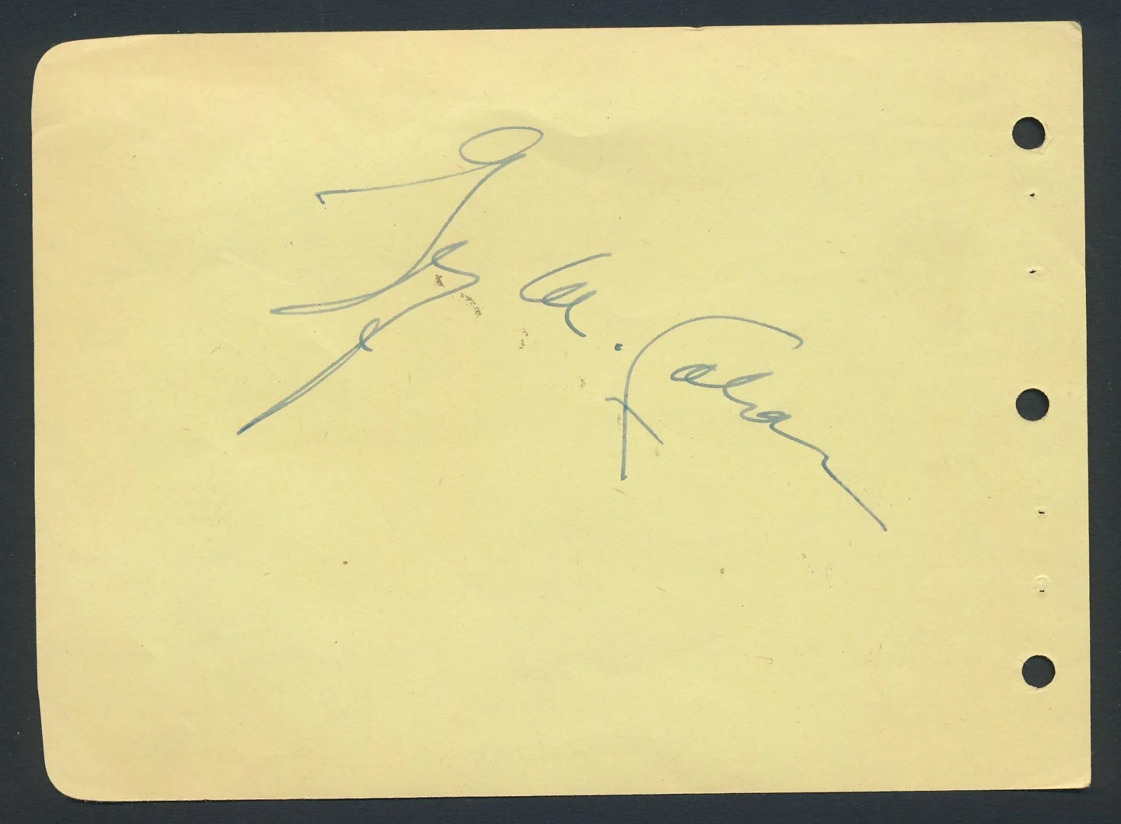 George M. Cohan - Signed Album Page w/ 1970's Print of a 1930's Image - d. 1942, изображение 2