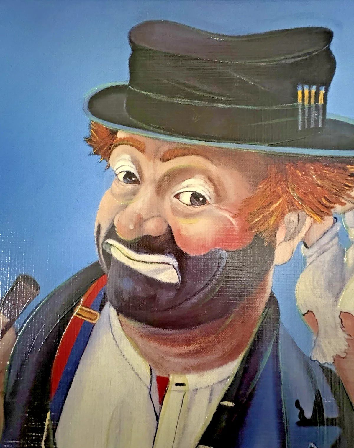 Red Skelton — Red Skelton Signed & Framed Clown Art - "The Philosopher" 1979, image 2