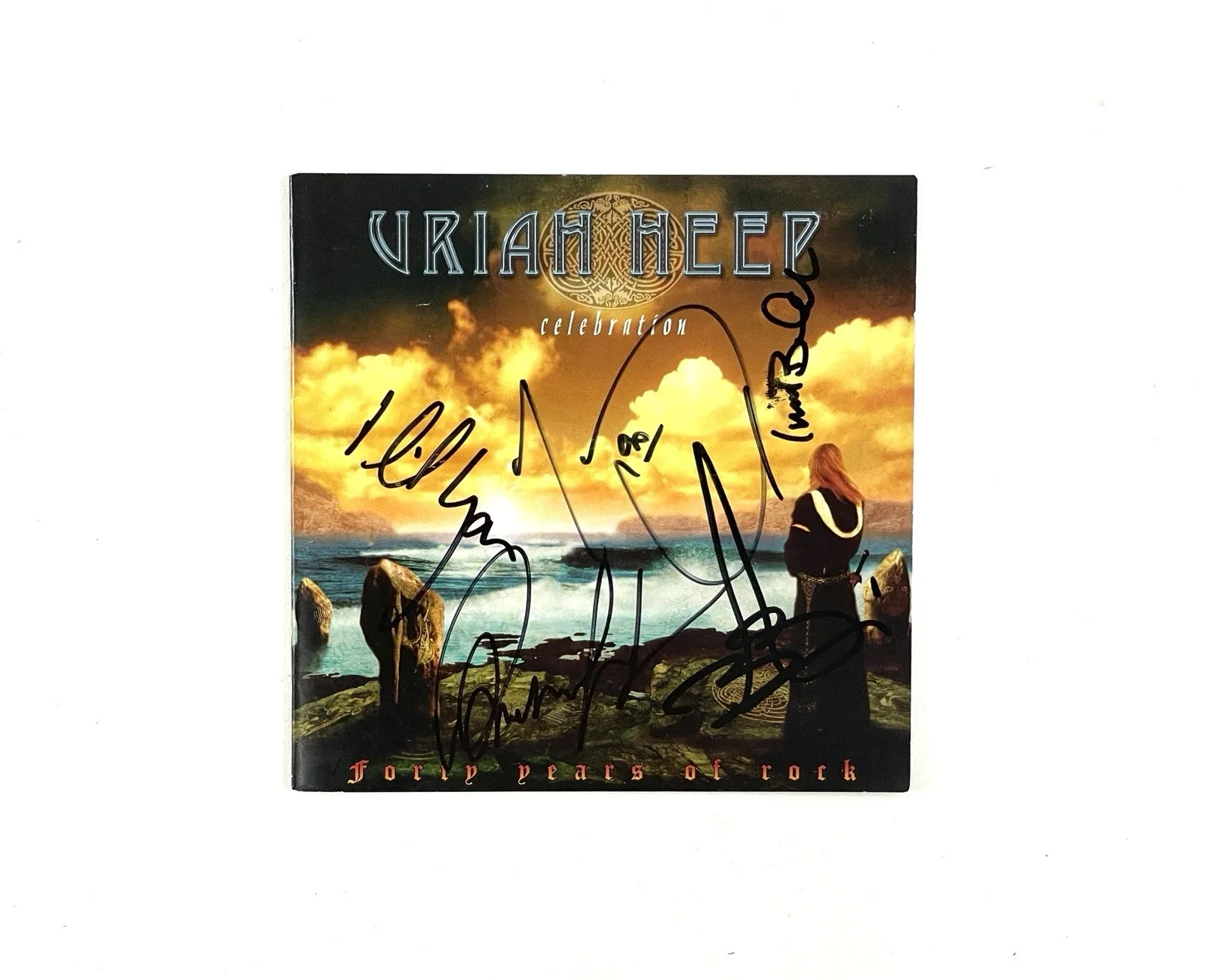 Uriah Heep Autographed Celebration Forty Years of Rock CD Booklet 2 Disc Set, image 3
