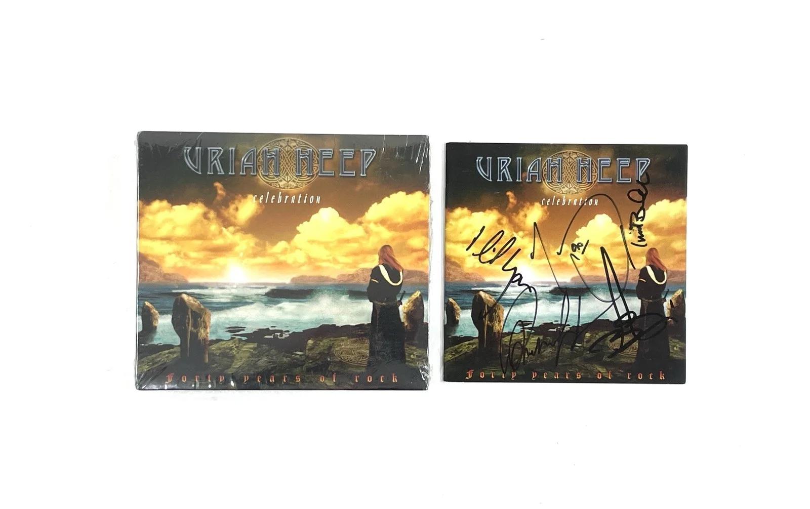 Uriah Heep Autographed Celebration Forty Years of Rock CD Booklet 2 Disc Set, image 4