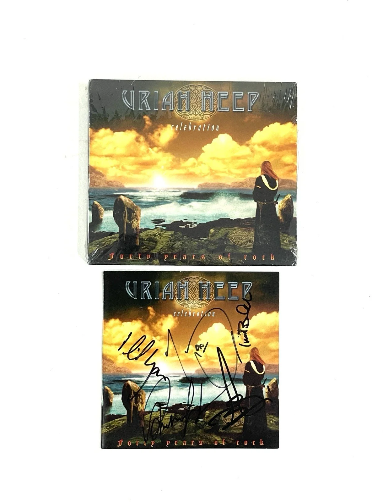 Uriah Heep Autographed Celebration Forty Years of Rock CD Booklet 2 Disc Set, image 5