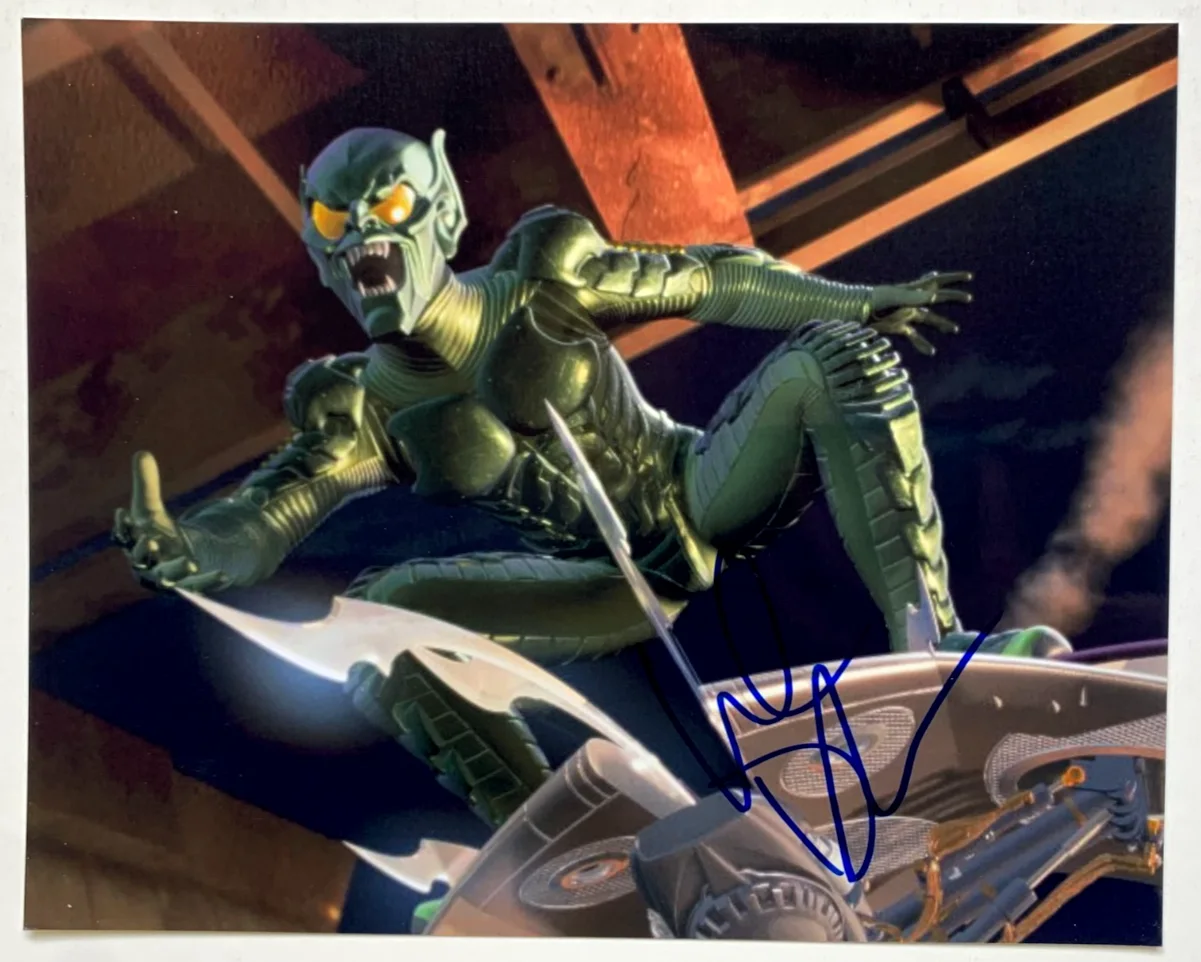 Willem Dafoe — WILLEM DAFOE "Green Goblin" signed SPIDER-MAN movie photo, with COA, 8x10, изображение 4