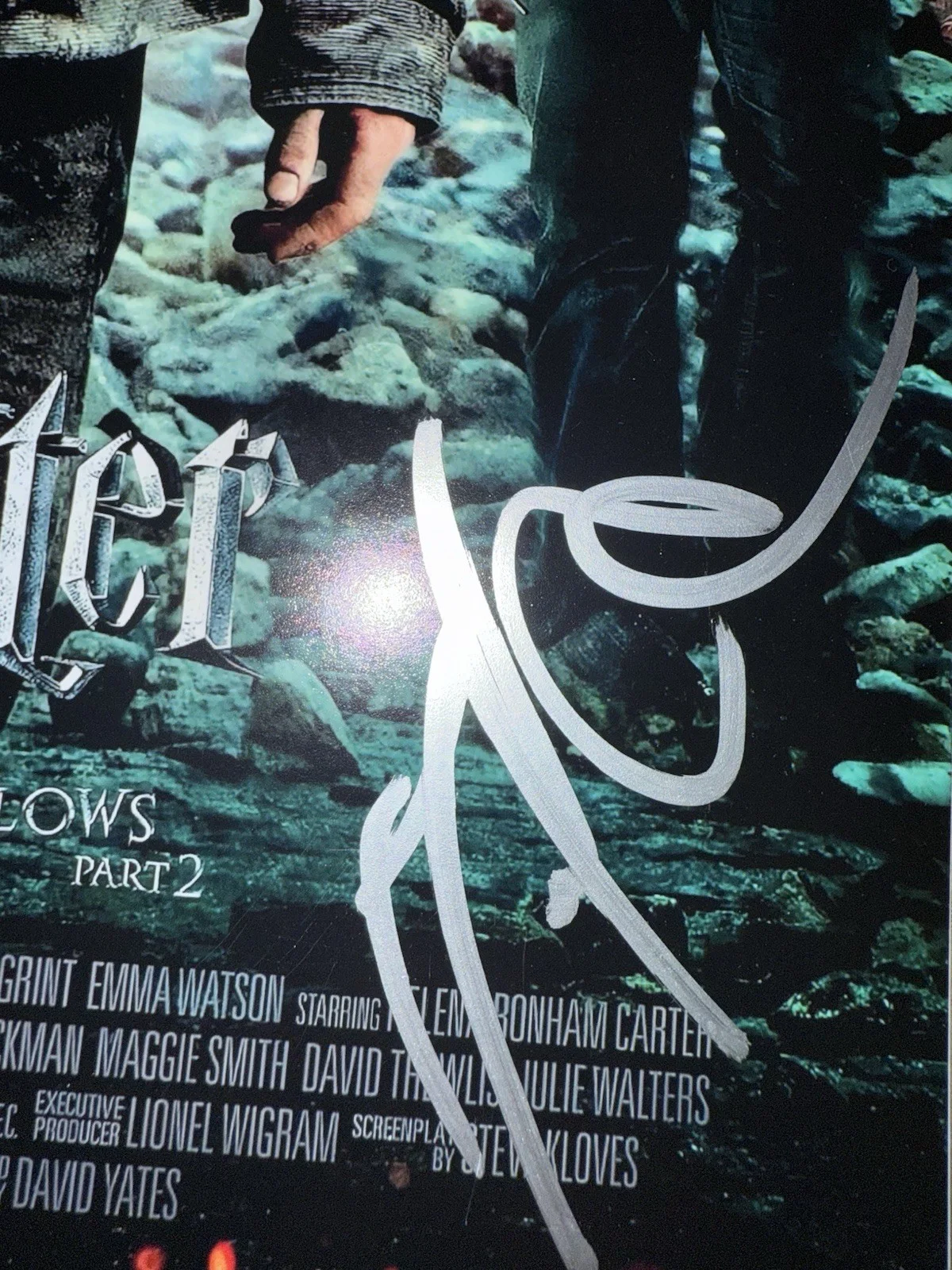 Daniel Radcliffe — DANIEL RADCLIFFE SIGNED AUTOGRAPHED HARRY POTTER DEATHLY HALLOWS 12x18 PHOTO JSA, image 3