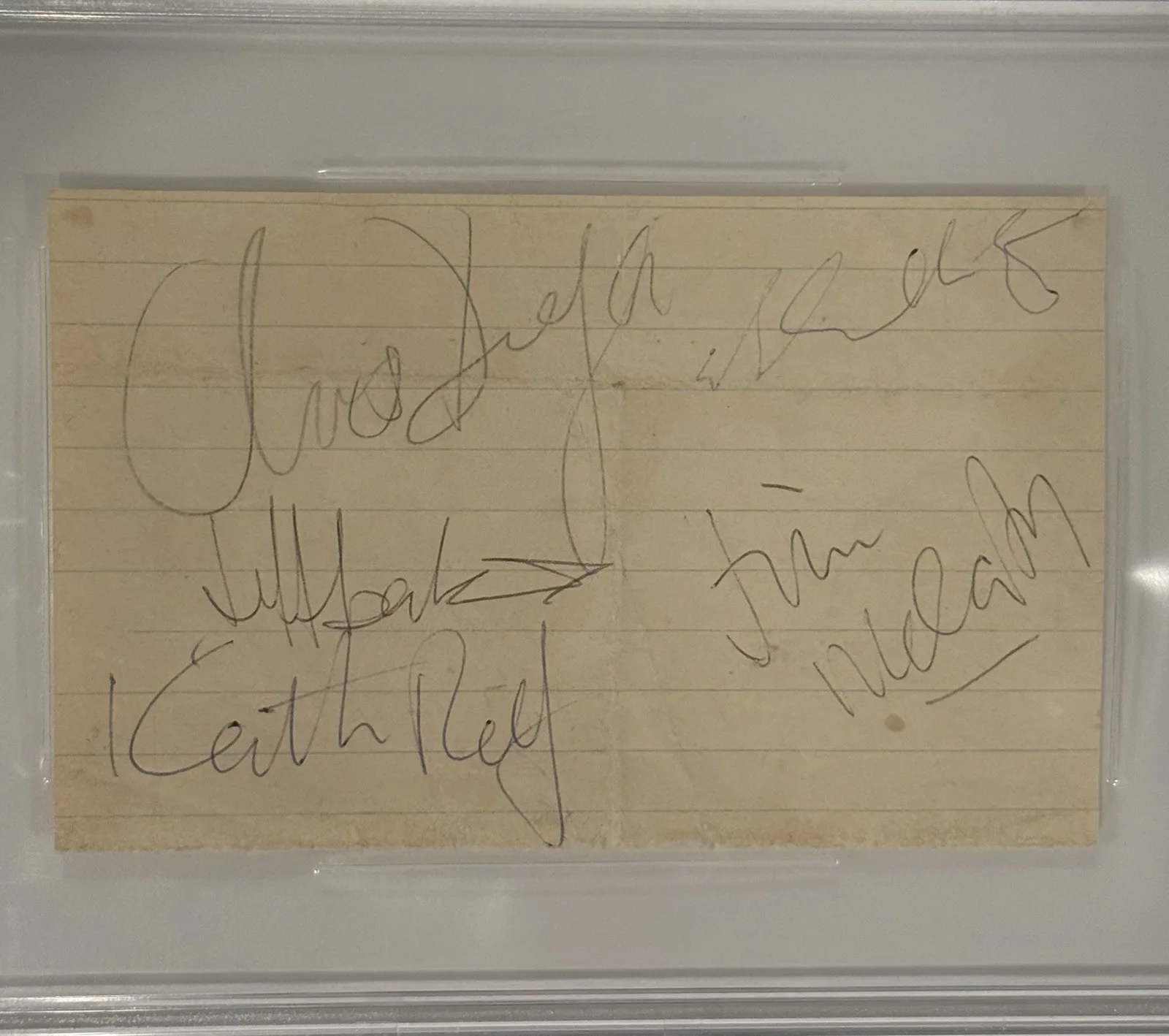 Yardbirds Signed Cut Relf Beck Dreja McCarty Samwell-Smith Beckett Authentic, image 2