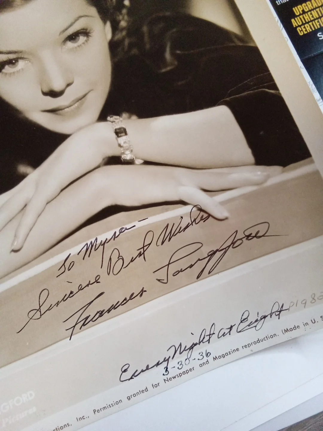 Frances Langford Signed 8x10 Photo WWII USP Singer JSA, image 3
