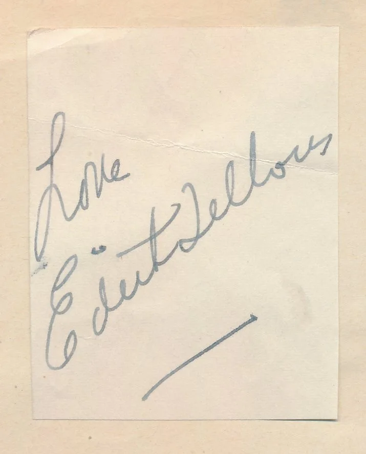 Edith Fellows - 1930's Signed Sheet w/ Orig. 1939 Still Photo - Child Star, image 3