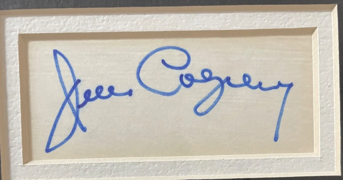 James Cagney — James Cagney, Mae Clark Autograph, Framed, Matted. Public Enemy Grapefruit Scene, image 3
