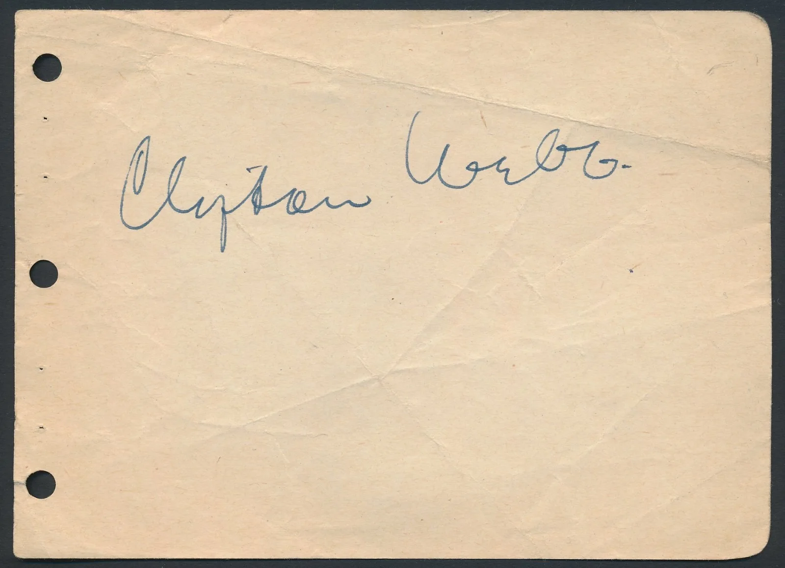 Clifton Webb - 1940's Signed Album Page w/ Orig. 1950 Key Book Still - d.1966, image 2